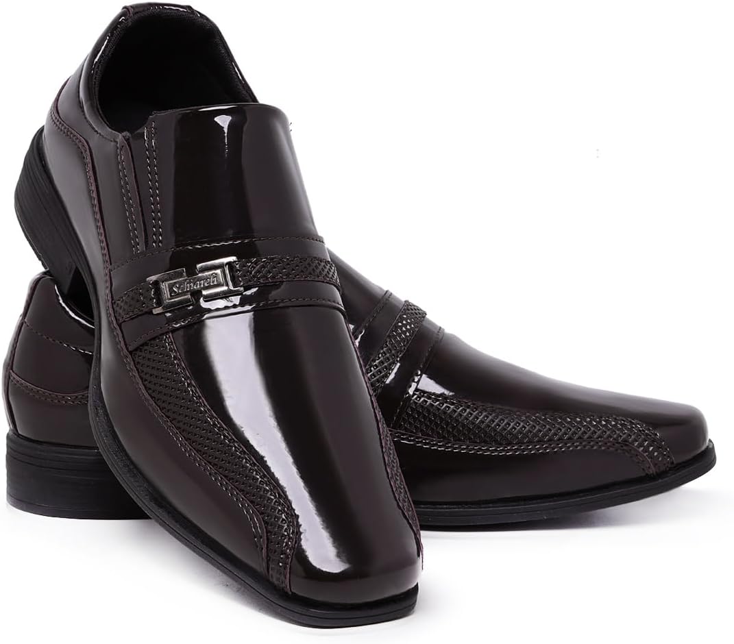 Sapato Social Masculino Bico Fino Elegante Pull On 836