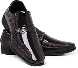 Sapato Social Masculino Bico Fino Elegante Pull On 836