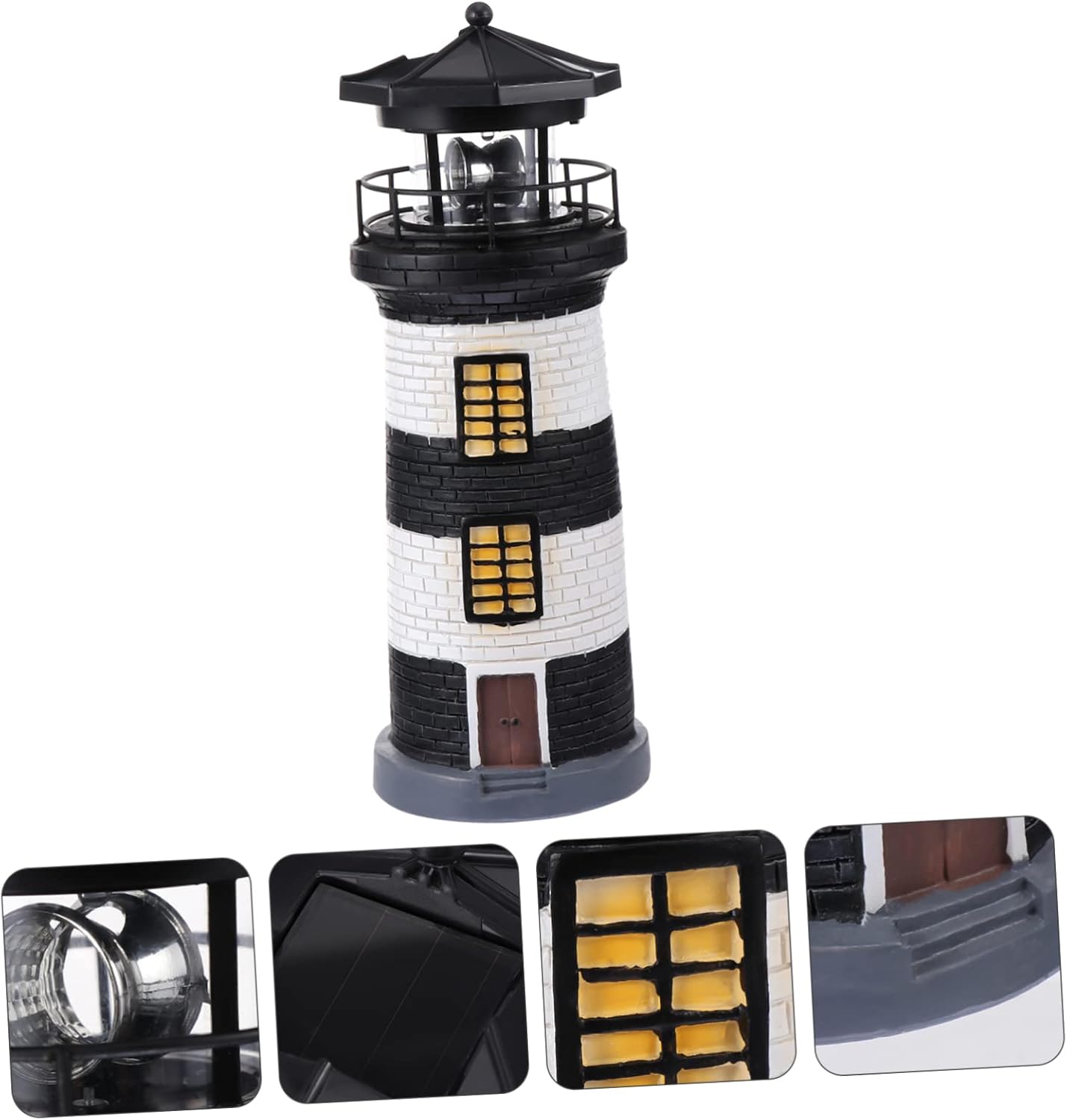 TOYANDONA Solar Outdoor Garden Decorative Lighthouse Light Courtyard Solar Lamp Waterproof Design for Patios and Yards for Garden Decoration