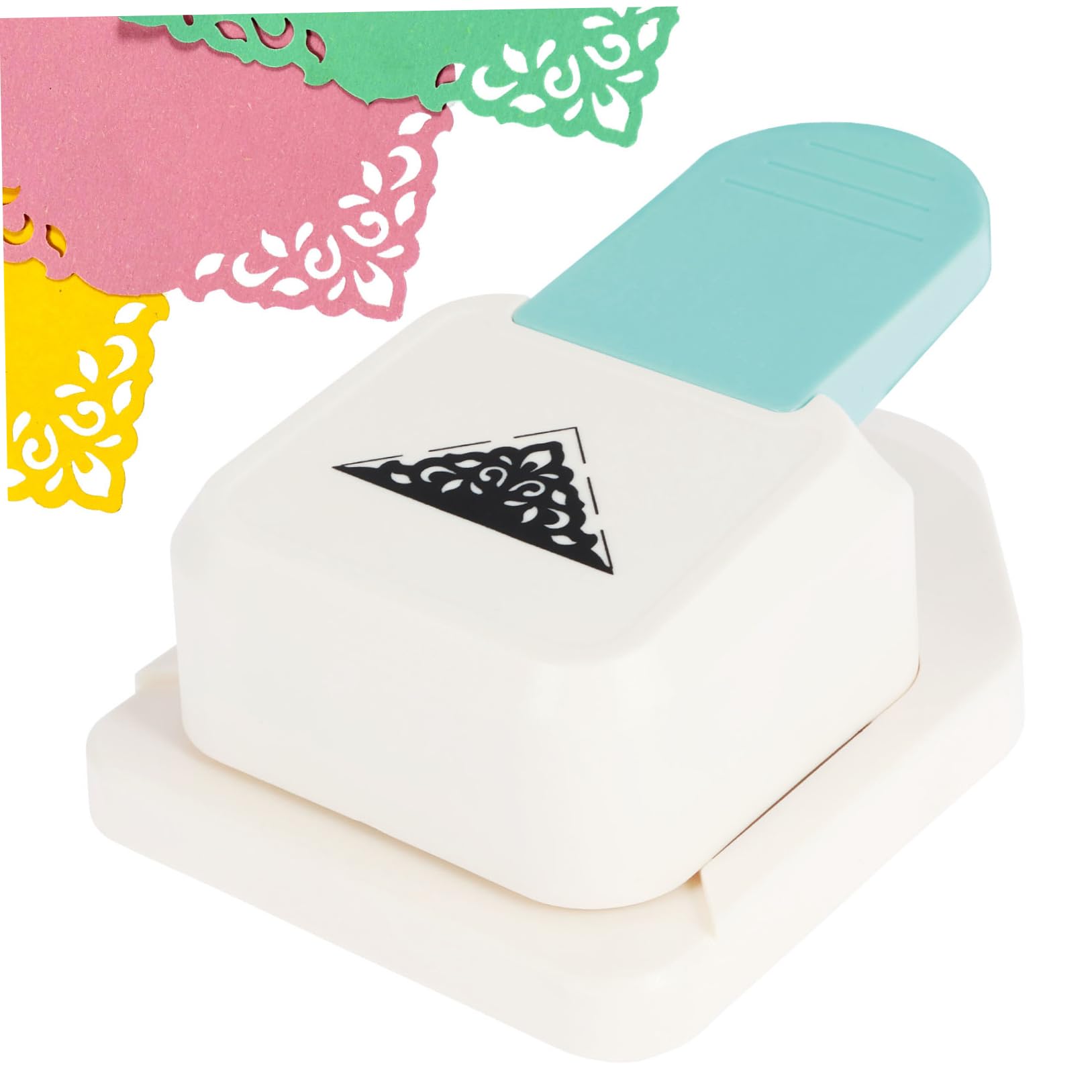Paper Punches for Crafting, Flower Pattern Triangle Shape Corner Punch Portable Corner Cutter for DIY Card Making, Scrapbooking Crafting Handmade