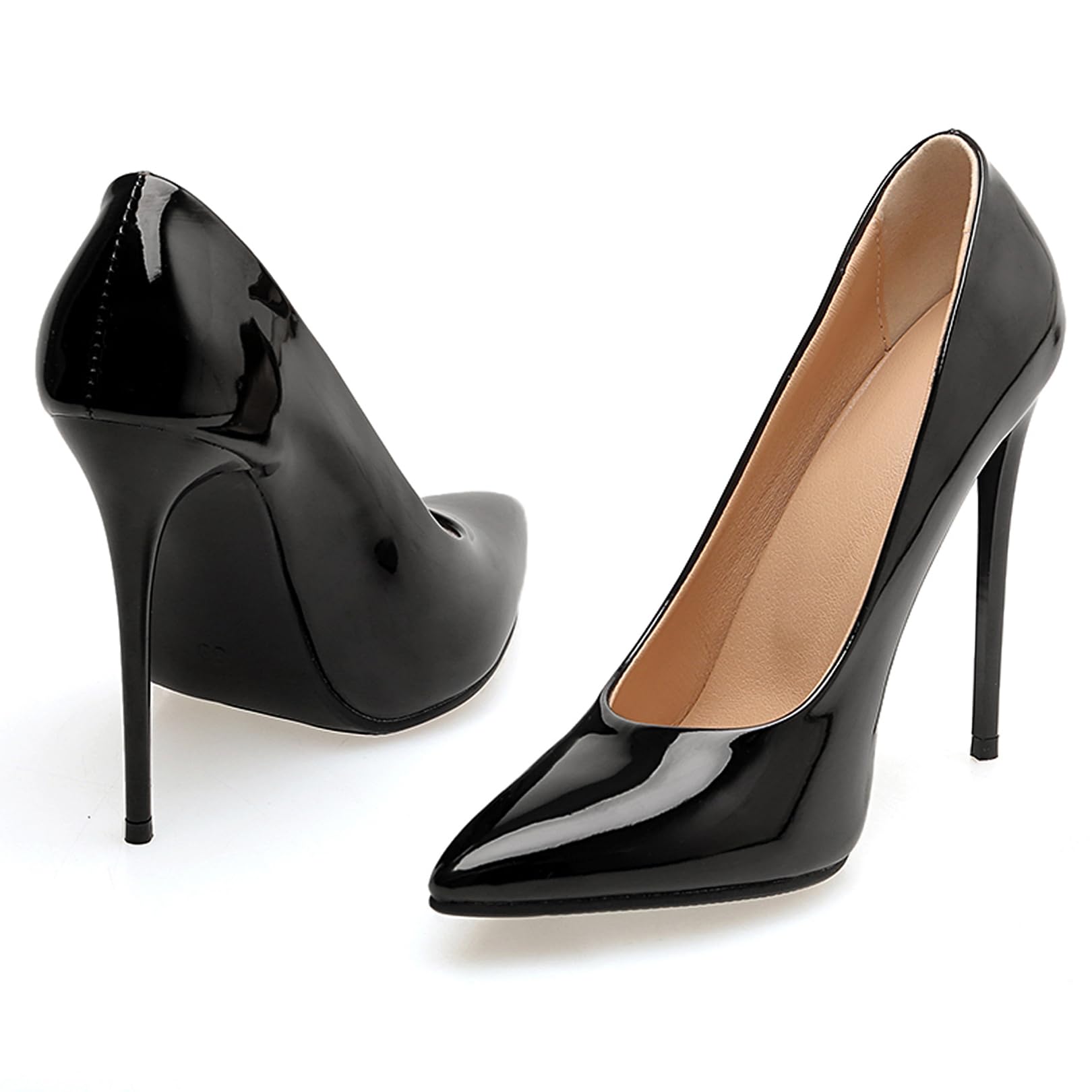 Asterisco Zapatos de Salón de Mujer Tacón Alto Puntiagudo Sin Cordones, Talla 33-51
