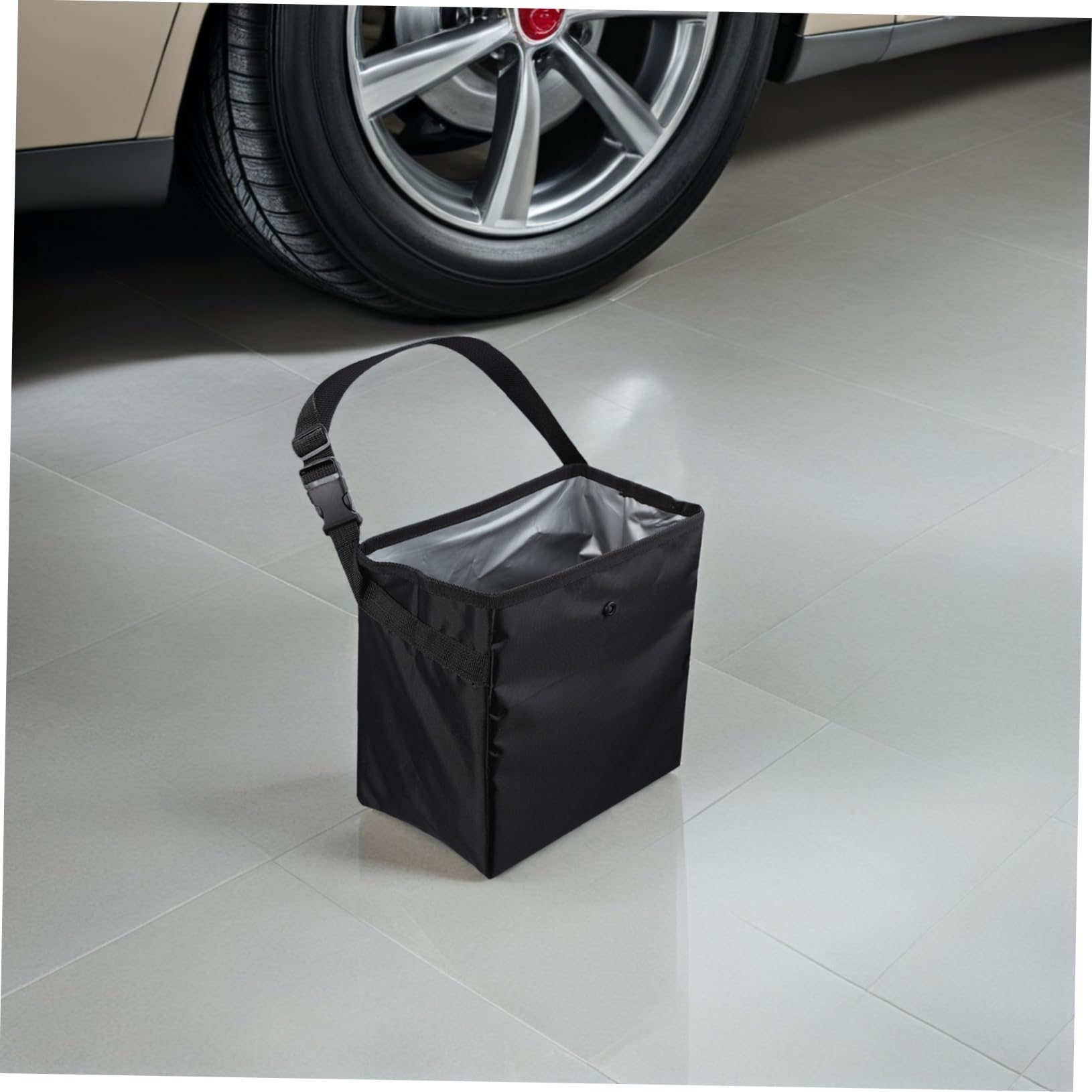 Alipis Auto Müllbehälter 8, 5l 2 Stück aus Nylon und Pvc Schwarz | Reisen und Camping, Multifunktionale Aufbewahrungsbox für Werkzeug und Spielzeug, Tragbar und Leicht