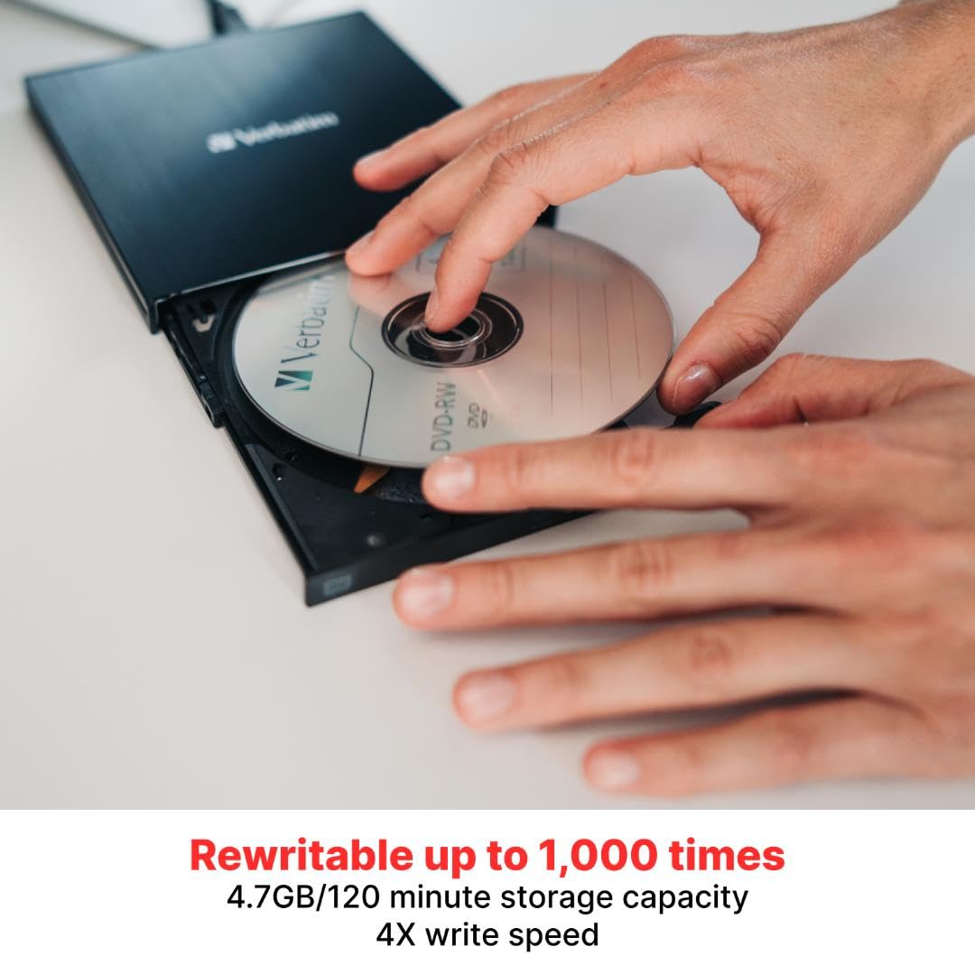 Verbatim DVD-RW 4.7GB 4X with Branded Surface - 30pk Spindle, BLUE Verbatim DVD-RW 4.7GB 4X with Branded Surface - 30pk Spindle, BLUE