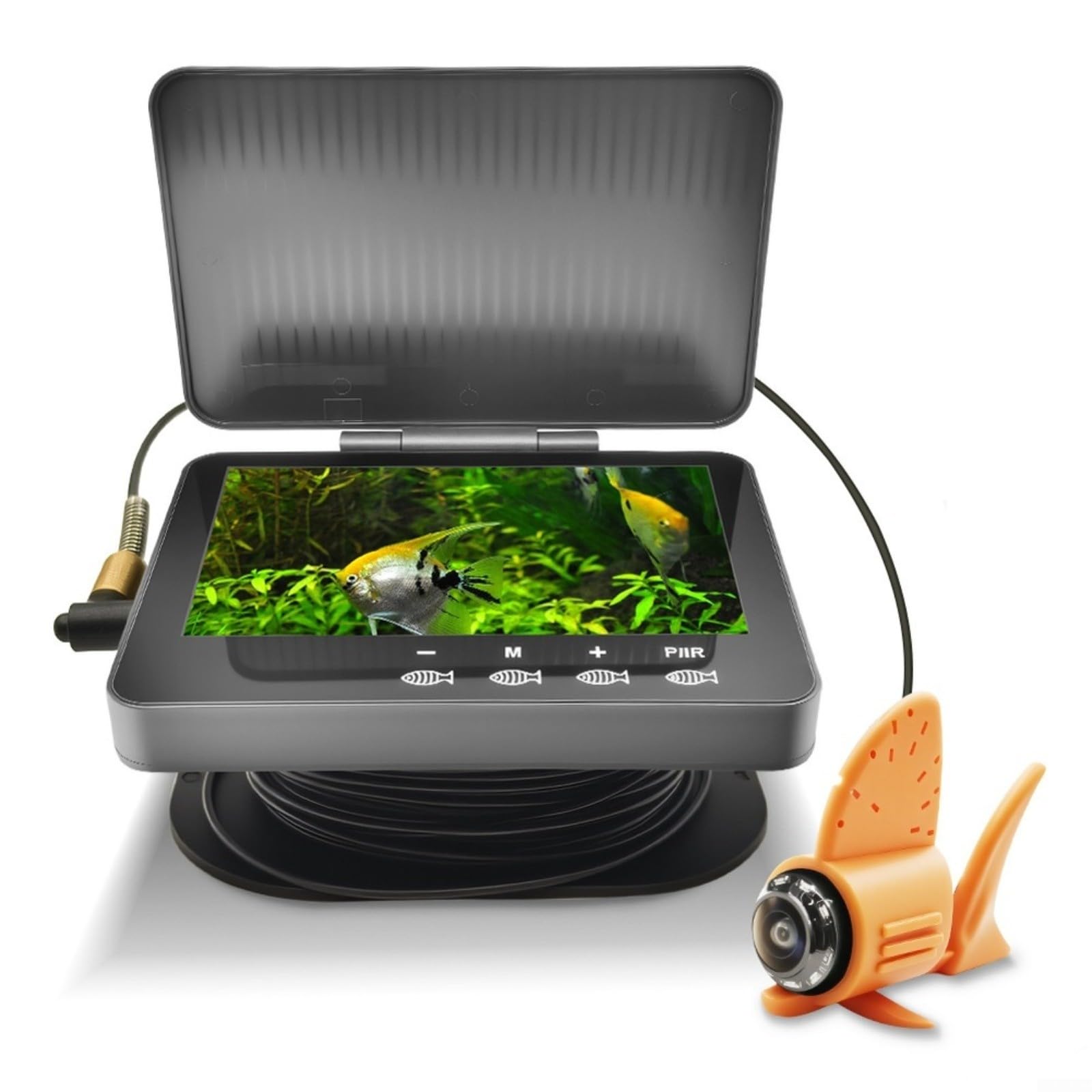 Buscador de peces subacuático con pantalla táctil de 43 pulgadas con cámara HD, 5000 mAh, rango de profundidad de 06 a 73 m, para pesca nocturna