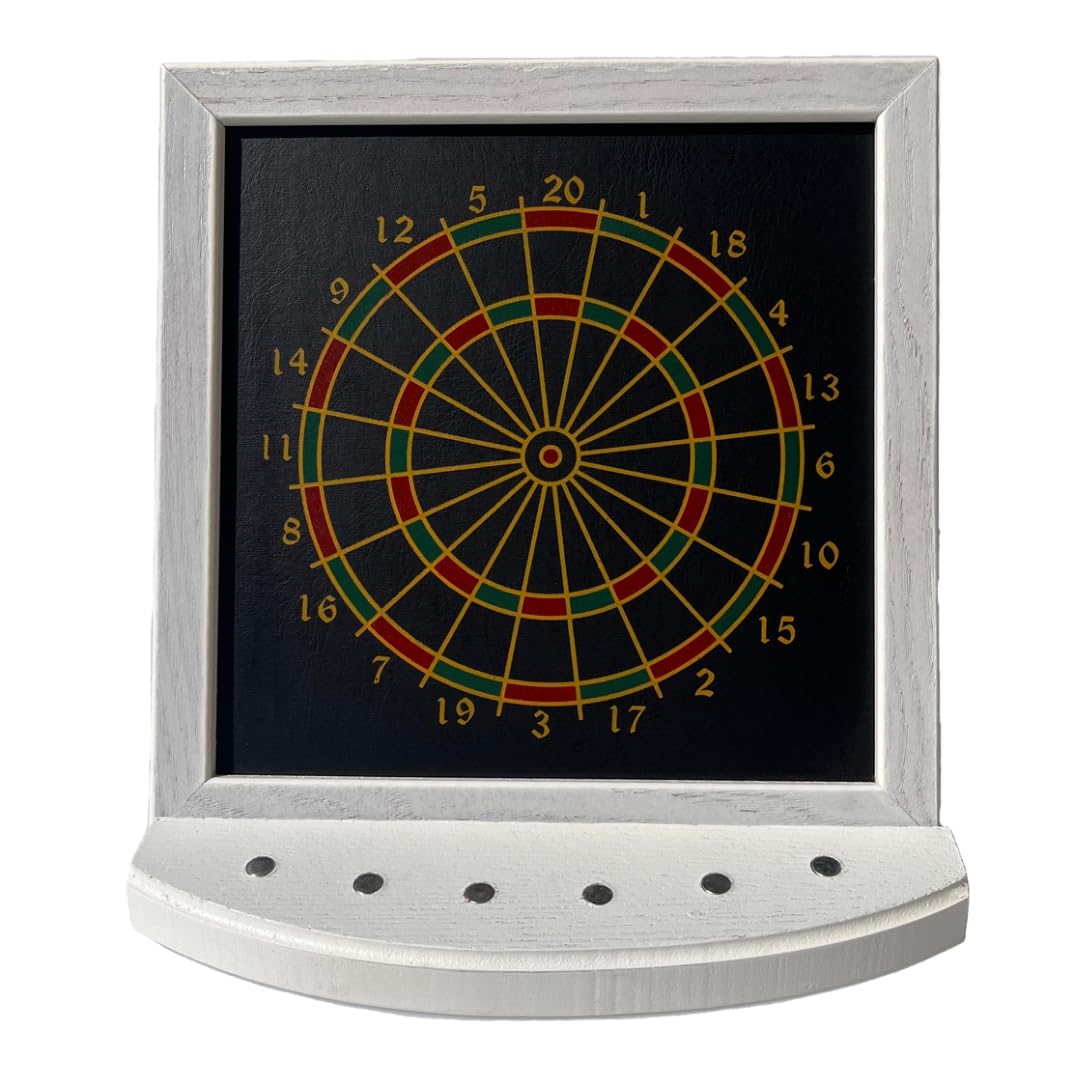 Karella Mini Magnet Dartboard, Doppelseitige magnetische Zielscheibe, Dartspiel für Kinder und Familie, sicheres Dart Spielzeug, kleine Dartscheibe, Geschenk, Partyspiel, inklusive 6 Mini Magnet Darts