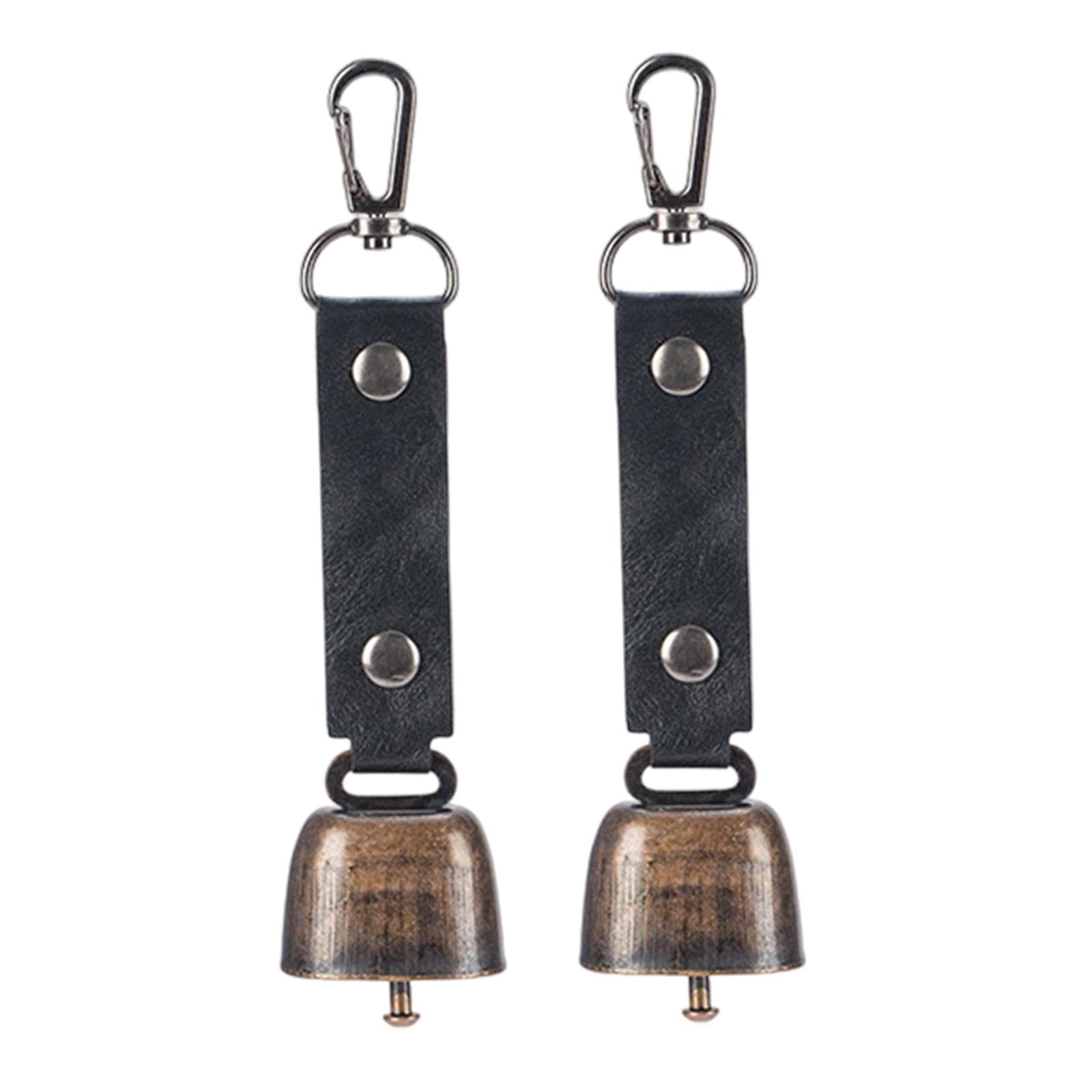 CALANDIS 2X Bear Bells with Snap Hook Noise Maker for Outdoor Survival Mountaineering Black | Safety Whistles | Emergency Gear | Camping & Hiking-image-22