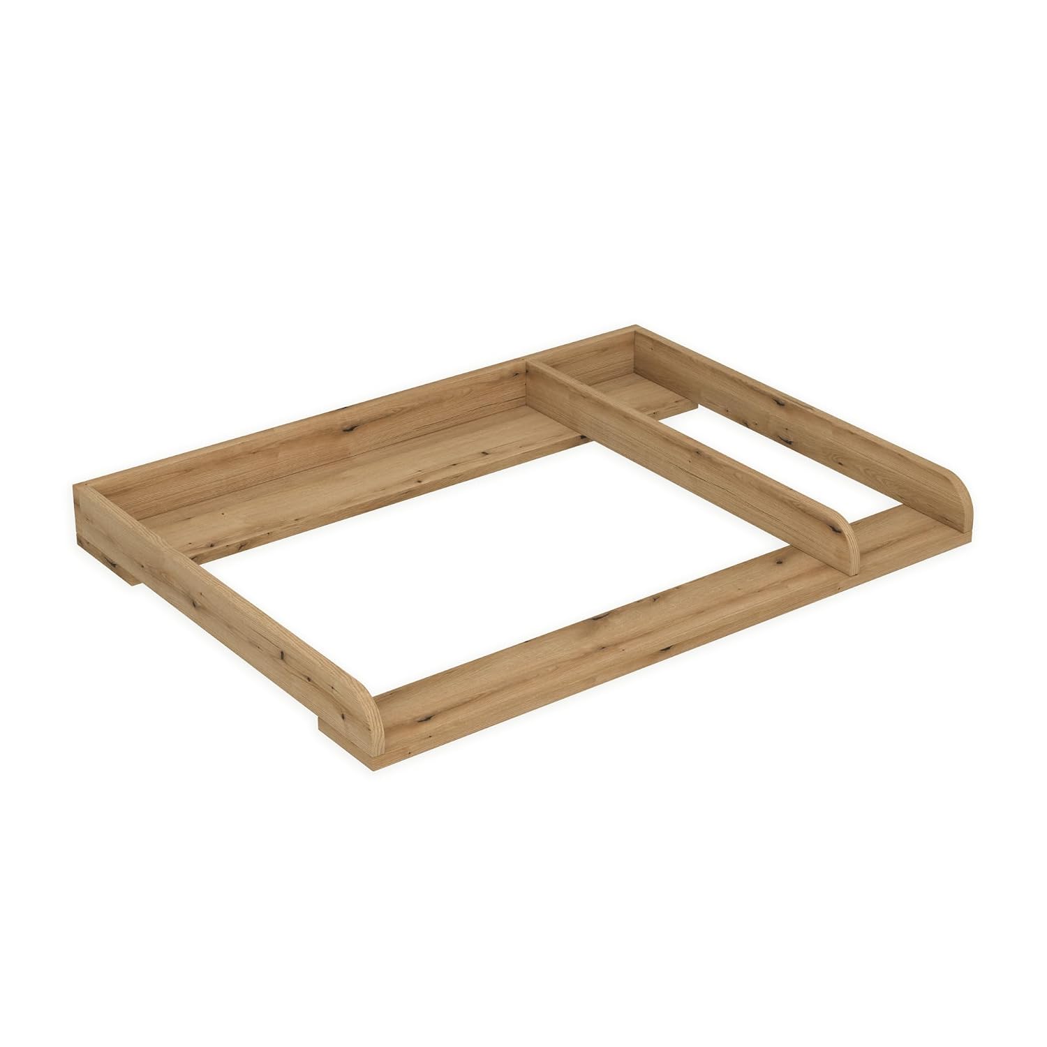 IKEA MALM Division Changing Table Top with Divider 48 cm Depth Removable with Rounded Front for Changing Table or Changing Table Oak 80   72 cm