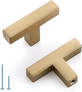 HOME EDIT Champagne Bronze Square Cabinet Pulls Single Hole Knobs 30 Pack