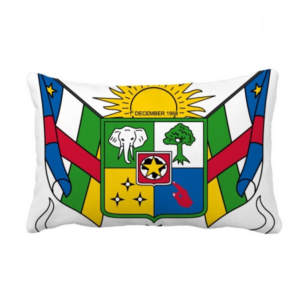 Coussin lombaire Afrique Centrale 40x60 cm multicolore pour décoration de canapé