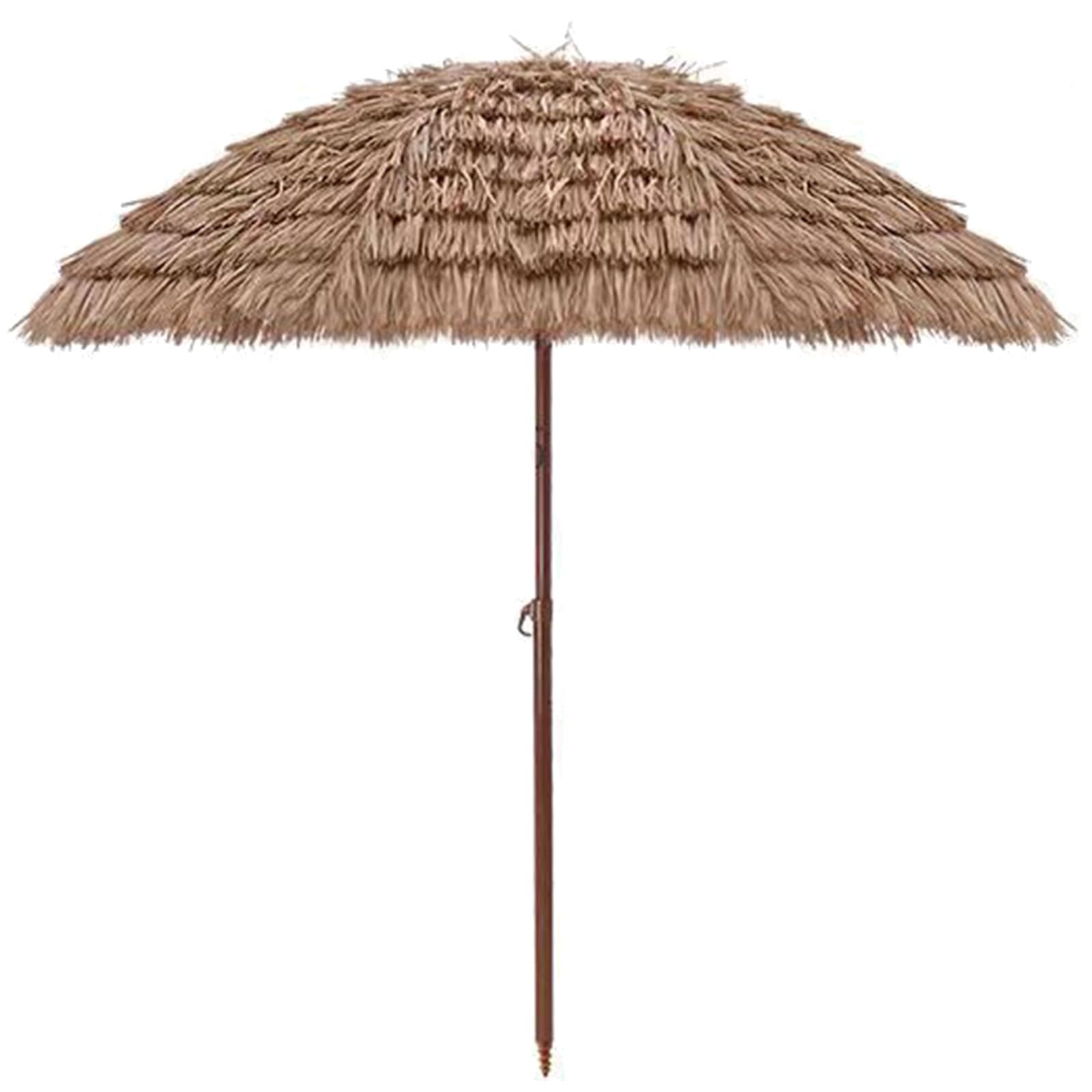 LRZPTDYU Outdoor Market Bamboo Seagrass Thatch Umbrella 78.7 Inch (2m) Patio Backyard Pool Deck Sun Shade