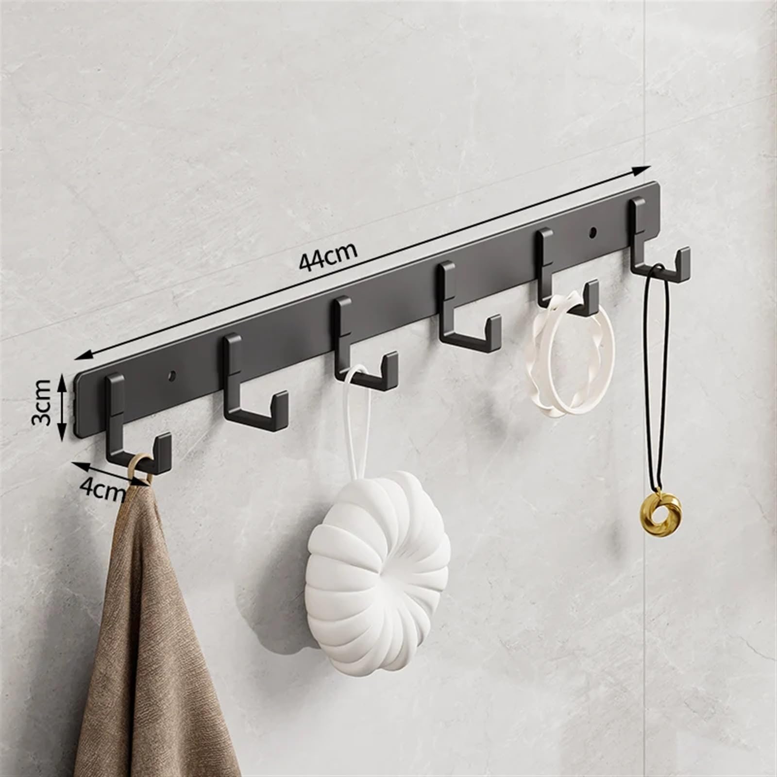 Appendiabiti da parete con 6 ganci, versatile, per ingresso, cucina, bagno, perfetto per cappotti, asciugamani, borse, accappatoi e cappelli