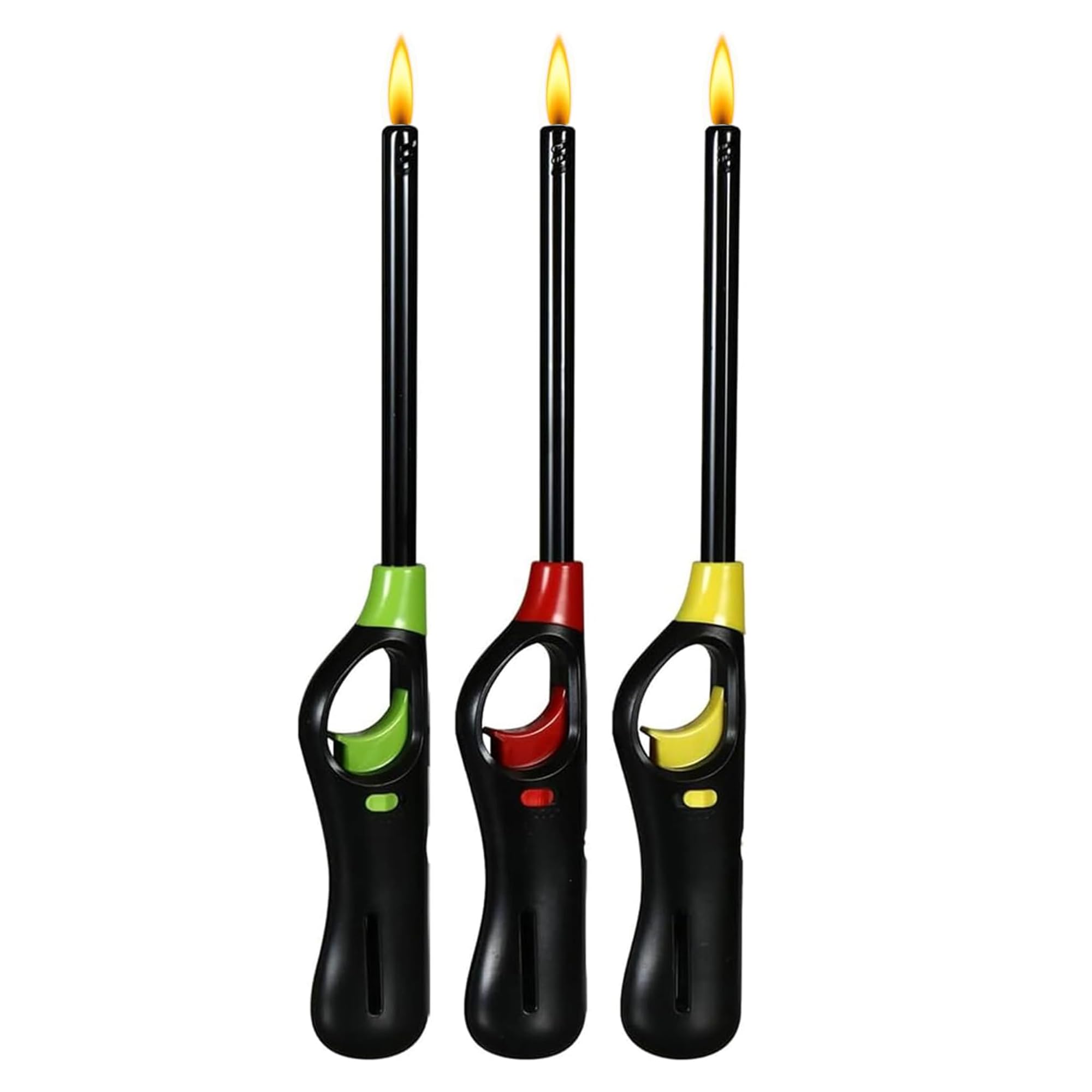 One Best Deal Random Colors Obd Bbq Windproof Gas Lighter With Flexible Neck Refillable Long Reach Lighter For Candles Fireplace Kitchen And Camping (Assorted Colours)