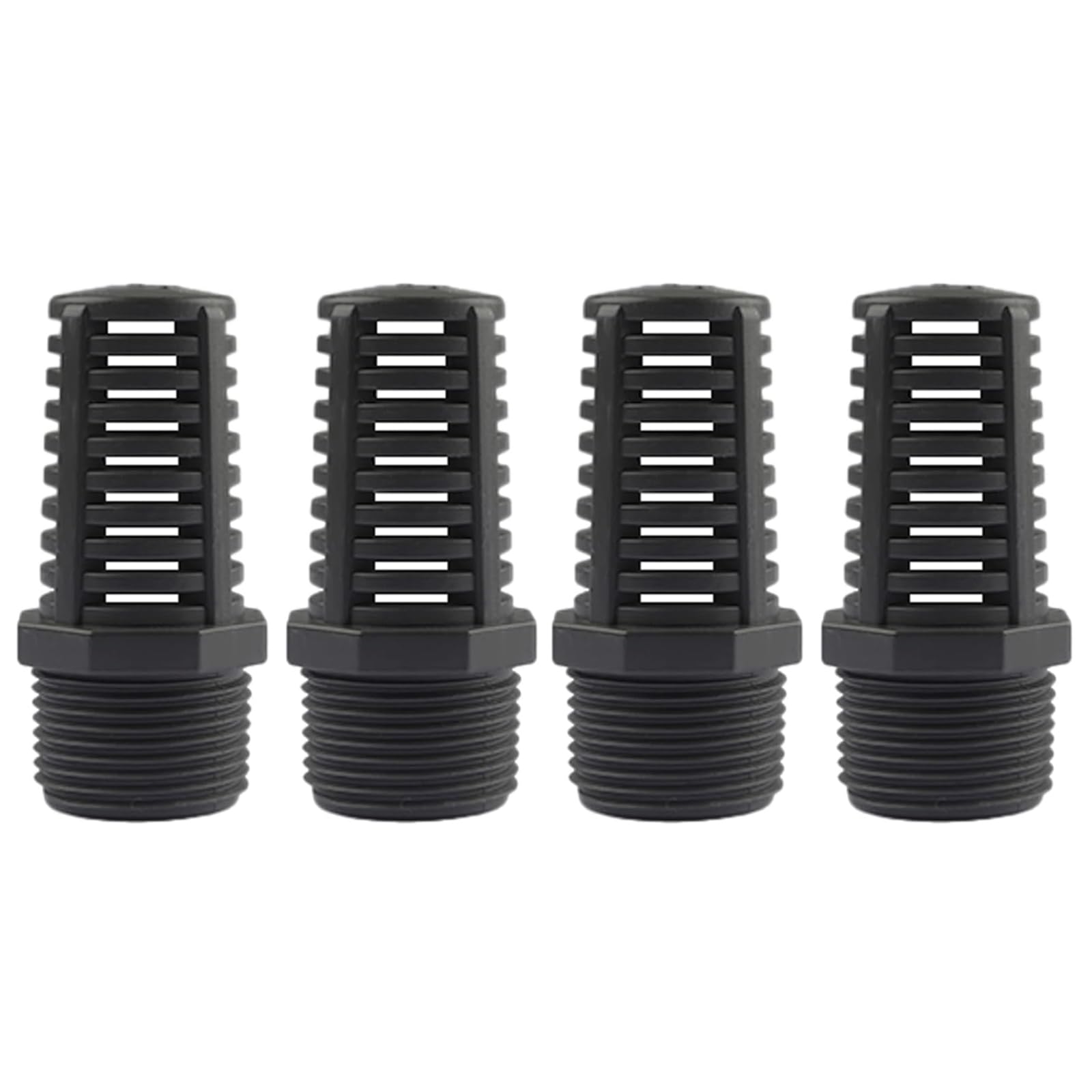 SagaSave 4PCS Threaded Suction Overflow Strainer, 40mm Thread Strainer, Garden Permeable Cap Mesh, Aquarium Suction Overflow Drain Tool, Aquarium Fittings Hose Connector