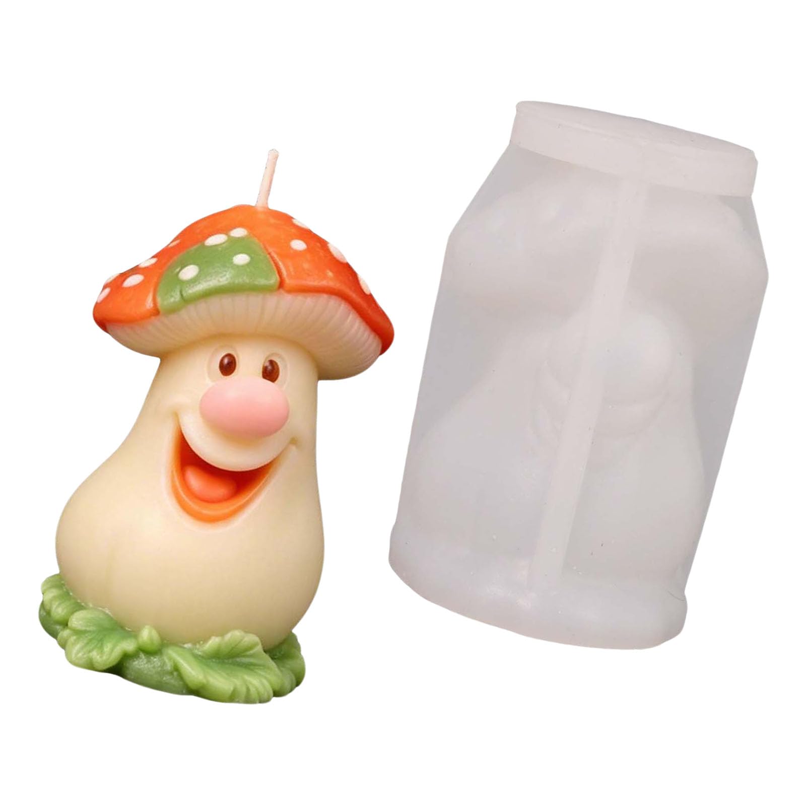 BOYANDM Silicone Mushroom with Face Designs for Projects and Artistic Creation Food Grade Silicone