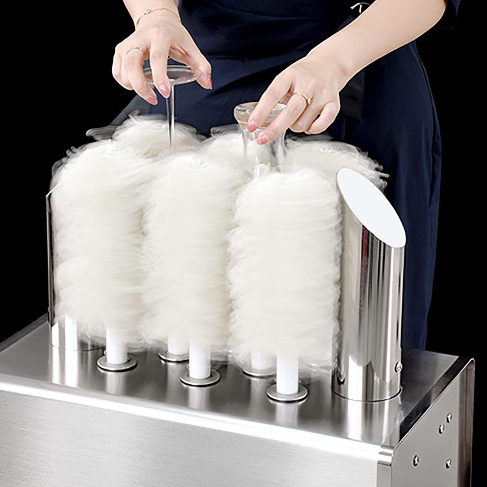 Barra de limpieza para pulidora de vidrio, calefacción y secado 2 en 1, acero inoxidable grueso, ideal para caterers, hoteles, bares, restaurantes, lugares de eventos, 5/8 cabezales