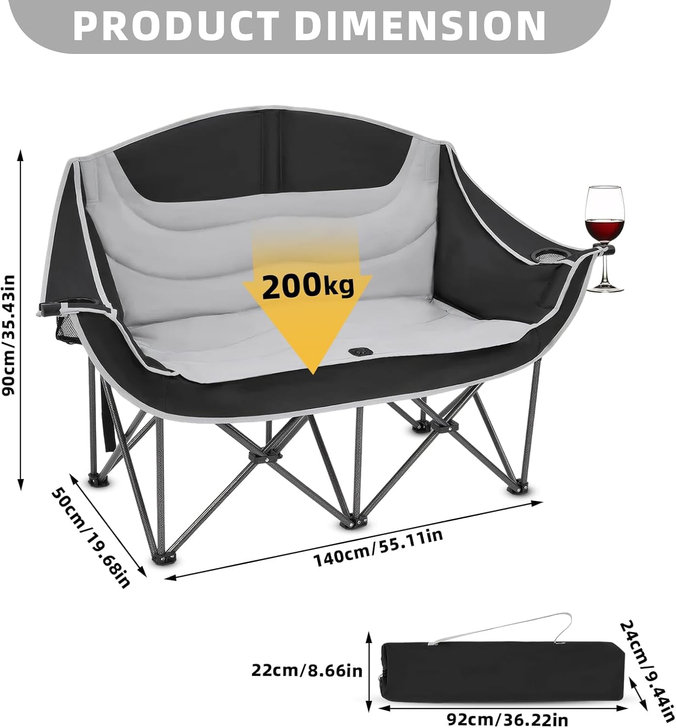 waqif Heavy Duty Outdoor Folding Camping Bed for Adults, Portable Sleeping Cot with Strong Alloy Steel Frame, Foldable Camping Lounger Bed for Travel, Hiking, Fishing, Office & Home Use 3