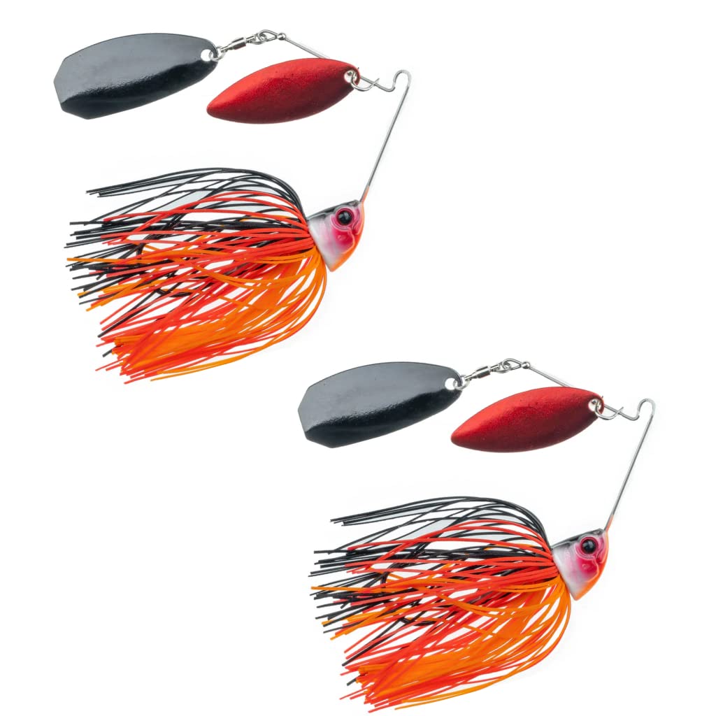 Freedom TackleSpeed Freak Full Frame Largemouth Spinnerbait with Kilter Blade | 3/4 oz., Blood Shad, 2-Pack (PN: 53306-2PK)
