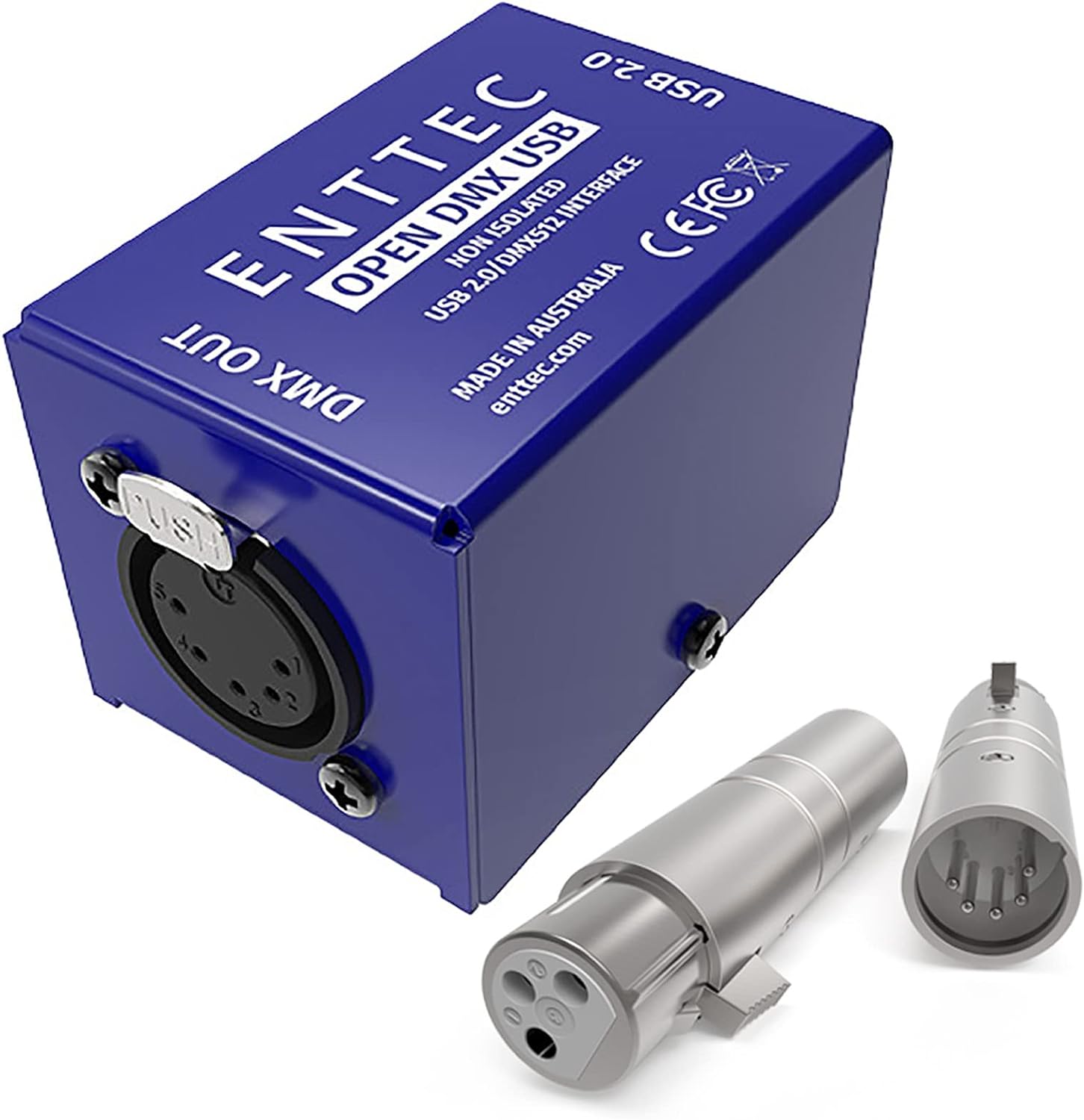 SIRS-E Enttec Open DMX USB 70303 Lighting Interface & 70029 5P Male to 3P Female Adapter (Bundle) – No Software Included – Open Source/Hardware Only/Entry Level Model for Beginners