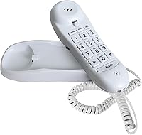 Vista 9 de Teléfono de color negro delgado para pared o escritorio con memoria