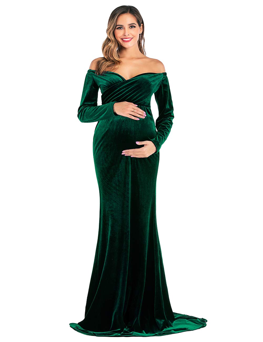 Velvet Maternity Dress