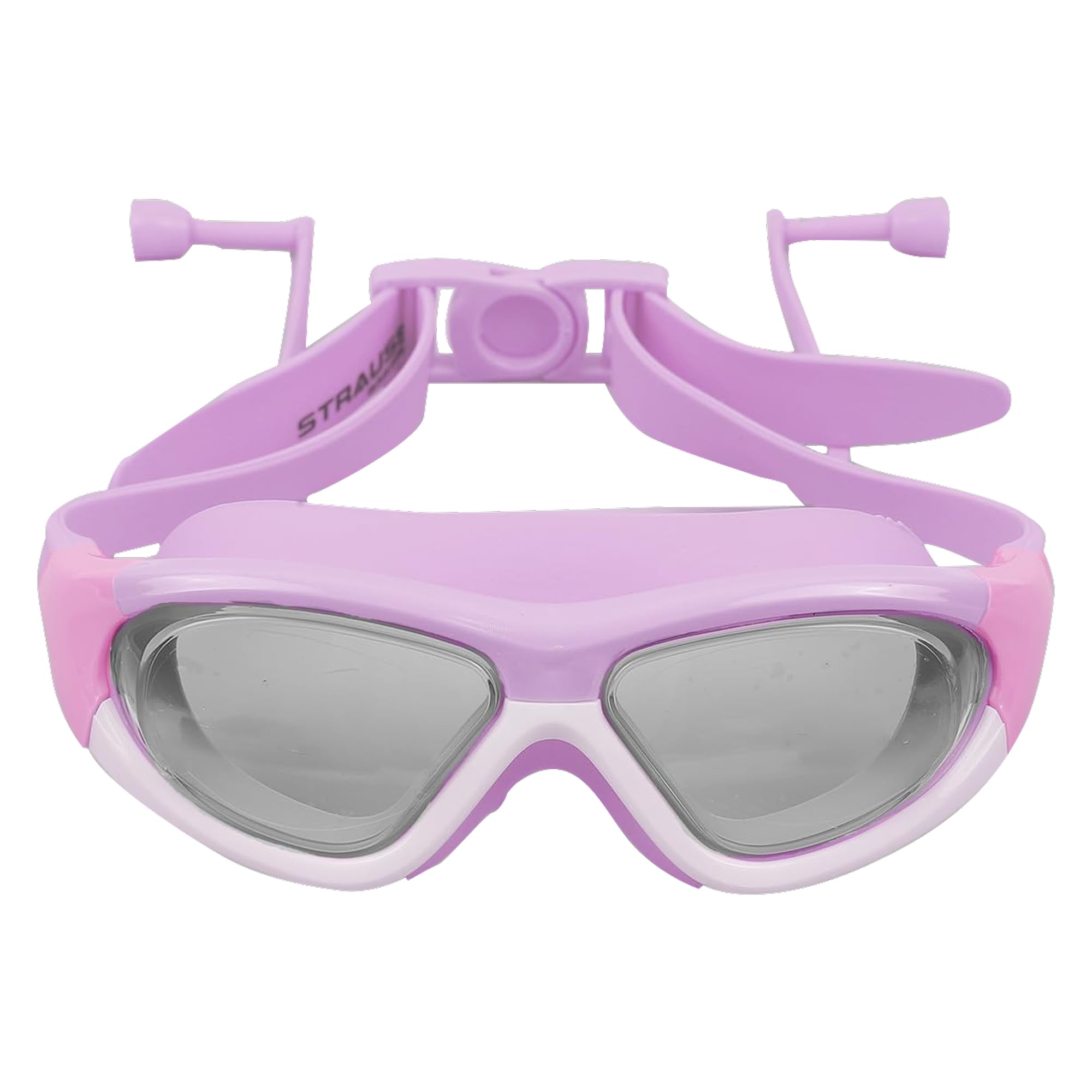 STRAUSS Swimming Goggles | Anti Fog & UV Protection | Adults, Men & Women | Fully Adjustable with Case Cover, Purple/White-picture-10