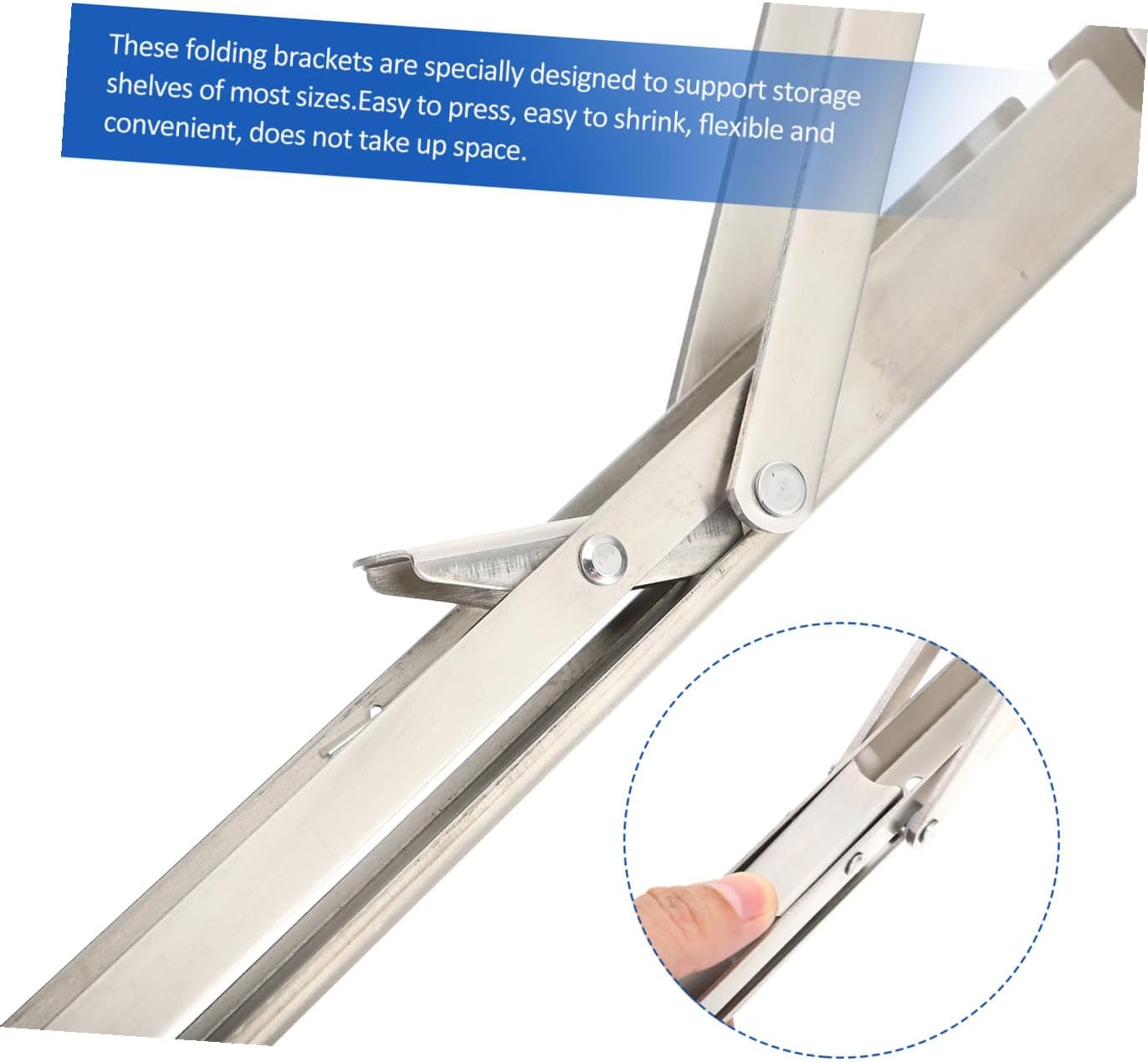 Lurrose Space-Saving Wall Shelf Bracket 2pcs Folding Brackets Heavy Duty for Bench Table Garage Reading Area Strong Support