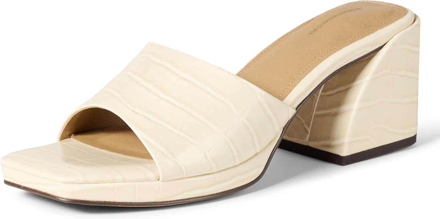 Amazon Essentials Women’s Platform Block Heel Mule Sandals
