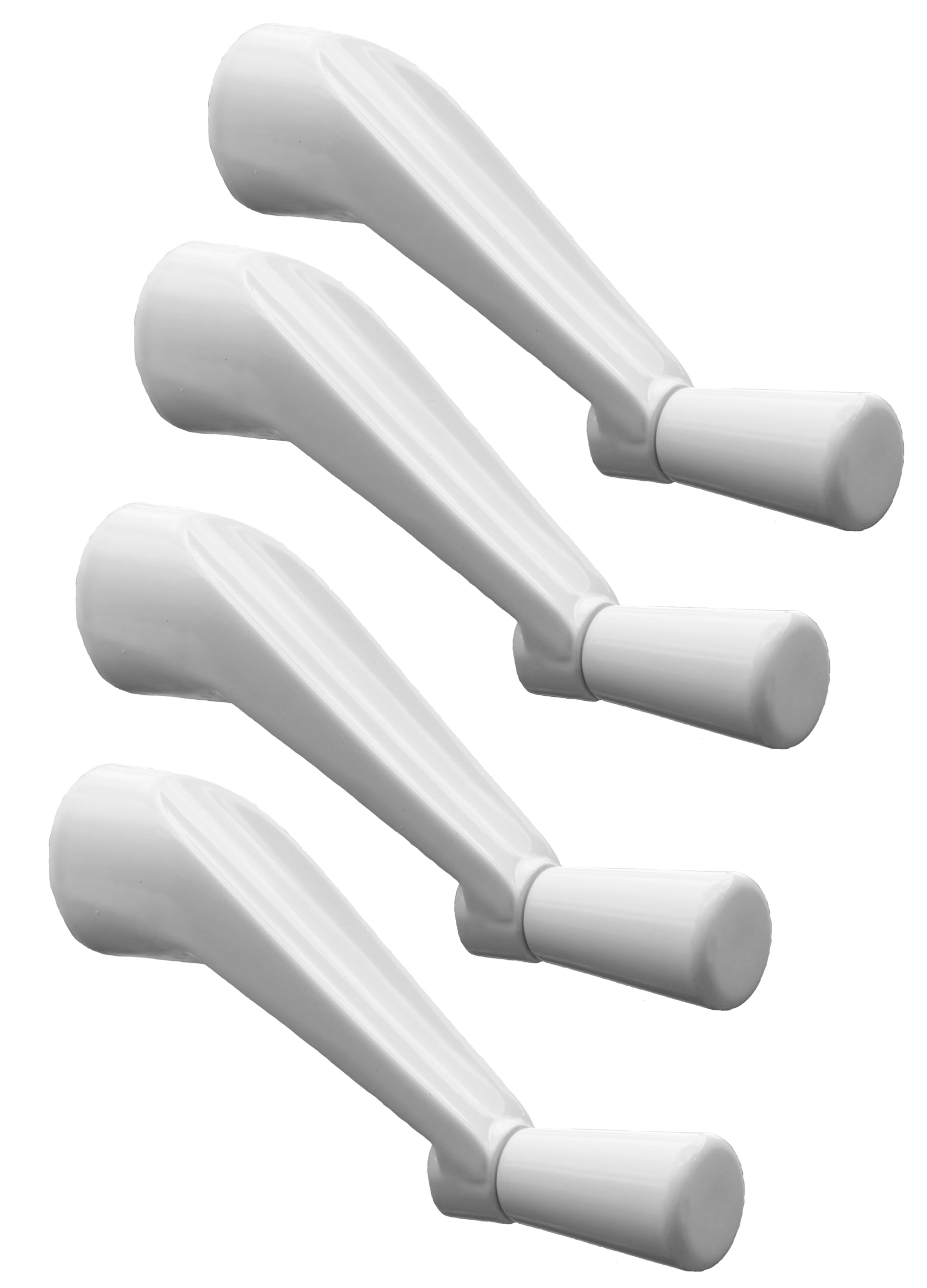 Casement Window Crank Handle Replace,White,3/8" Spline Socket Handle,4 pack