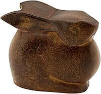 Achla Designs Small Moon Bunny Garden Statue - Cast Aluminum Rabbit Figurine, Antique Bronze Finish, Outdoor Decor