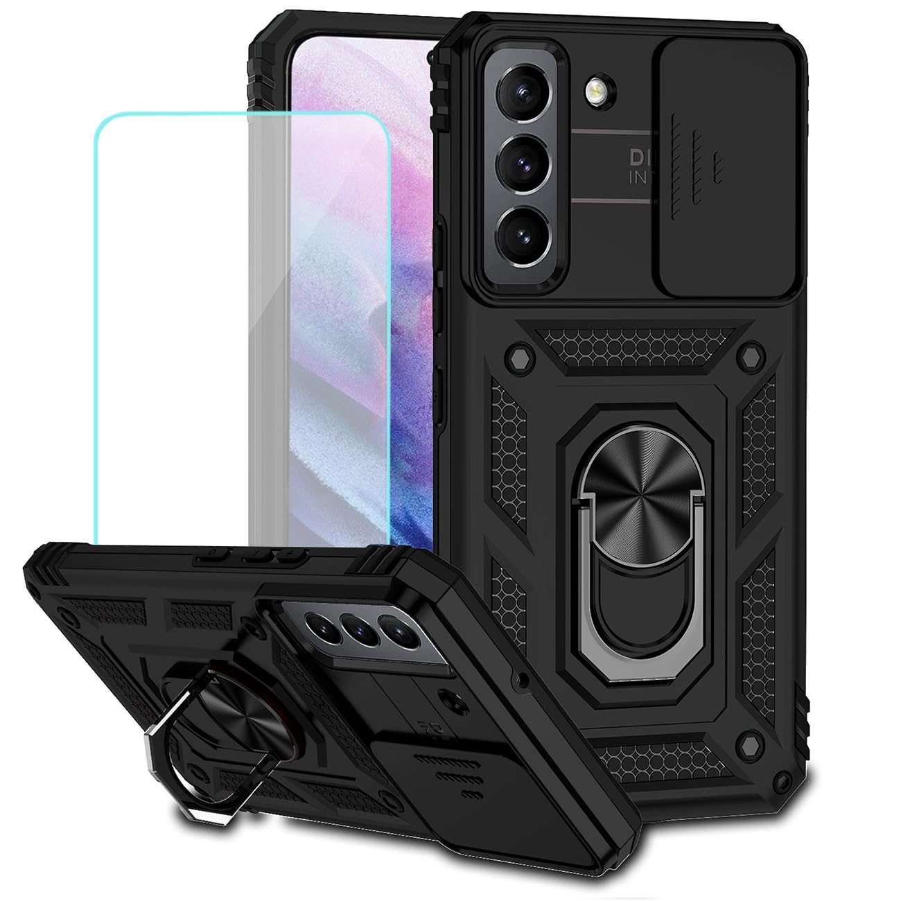 Coque Galaxy S22 Plus Samsung antichoc avec protège-écran et support - 8