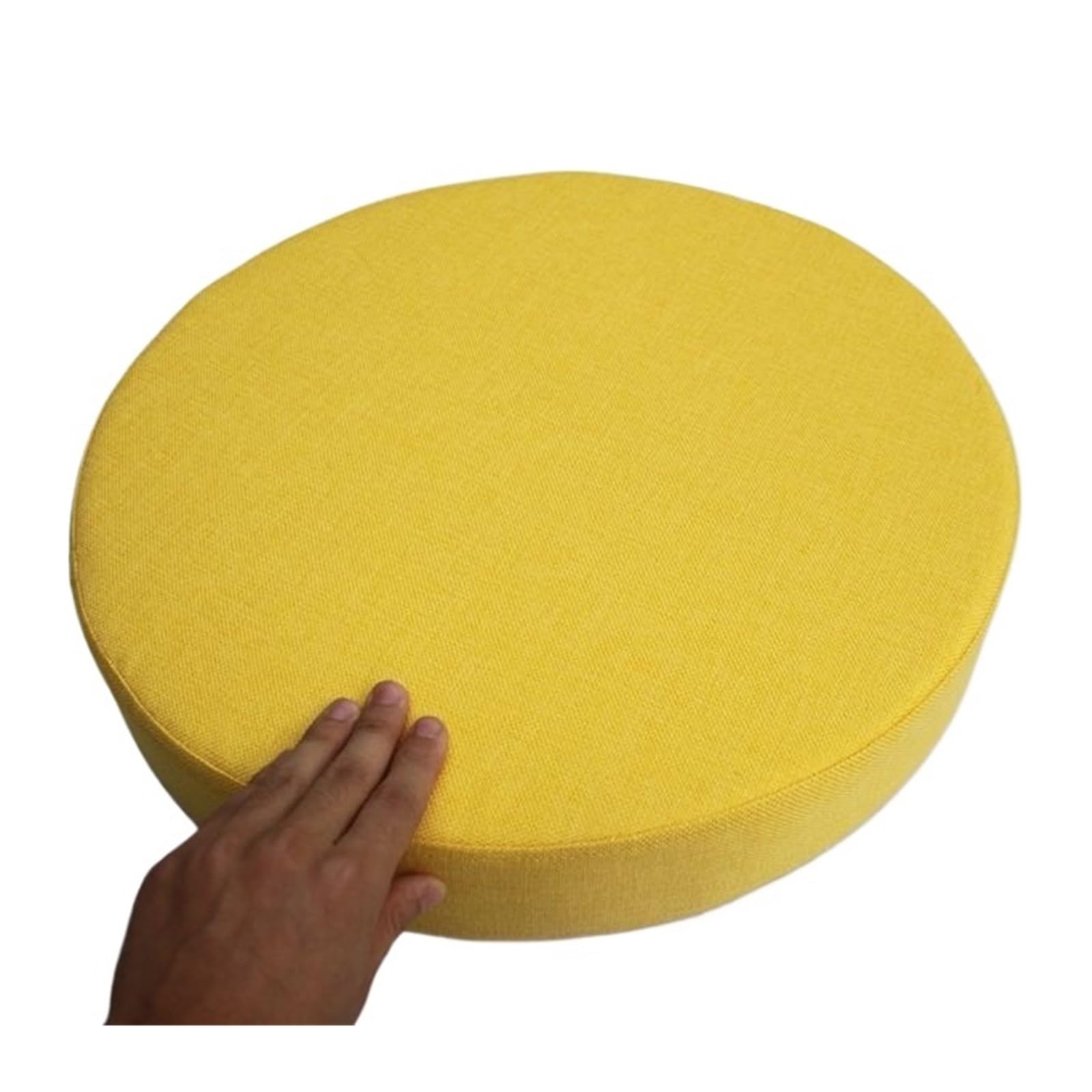 Cuscino rotondo in schiuma di lino, per seduta, divano, sedia, ufficio, veicoli e casa (rosso, 40 cm x 8 cm)