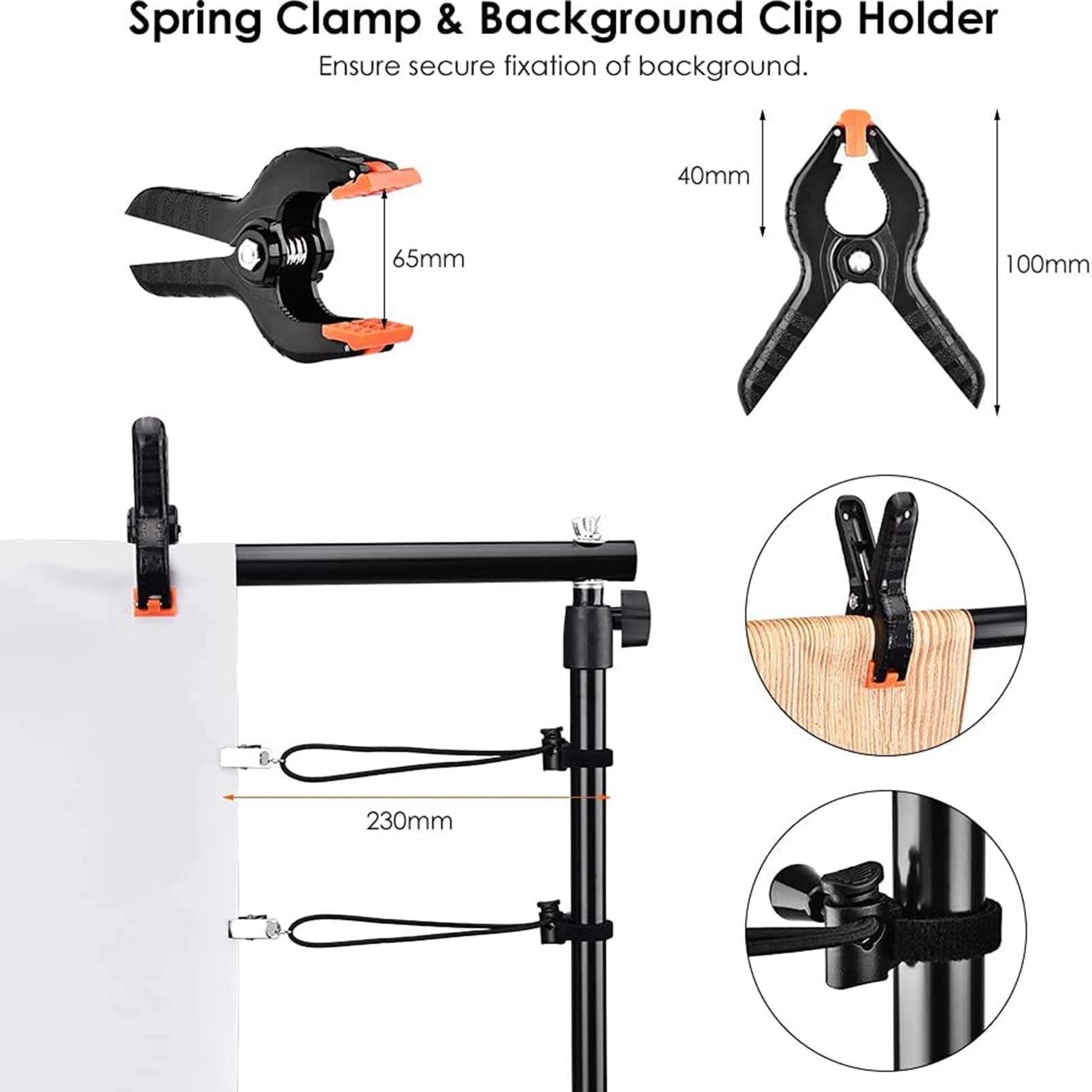 2.8*3m/9.2ft*10ft Photography Backdrop Stand Adjustable Photography Background Support System
