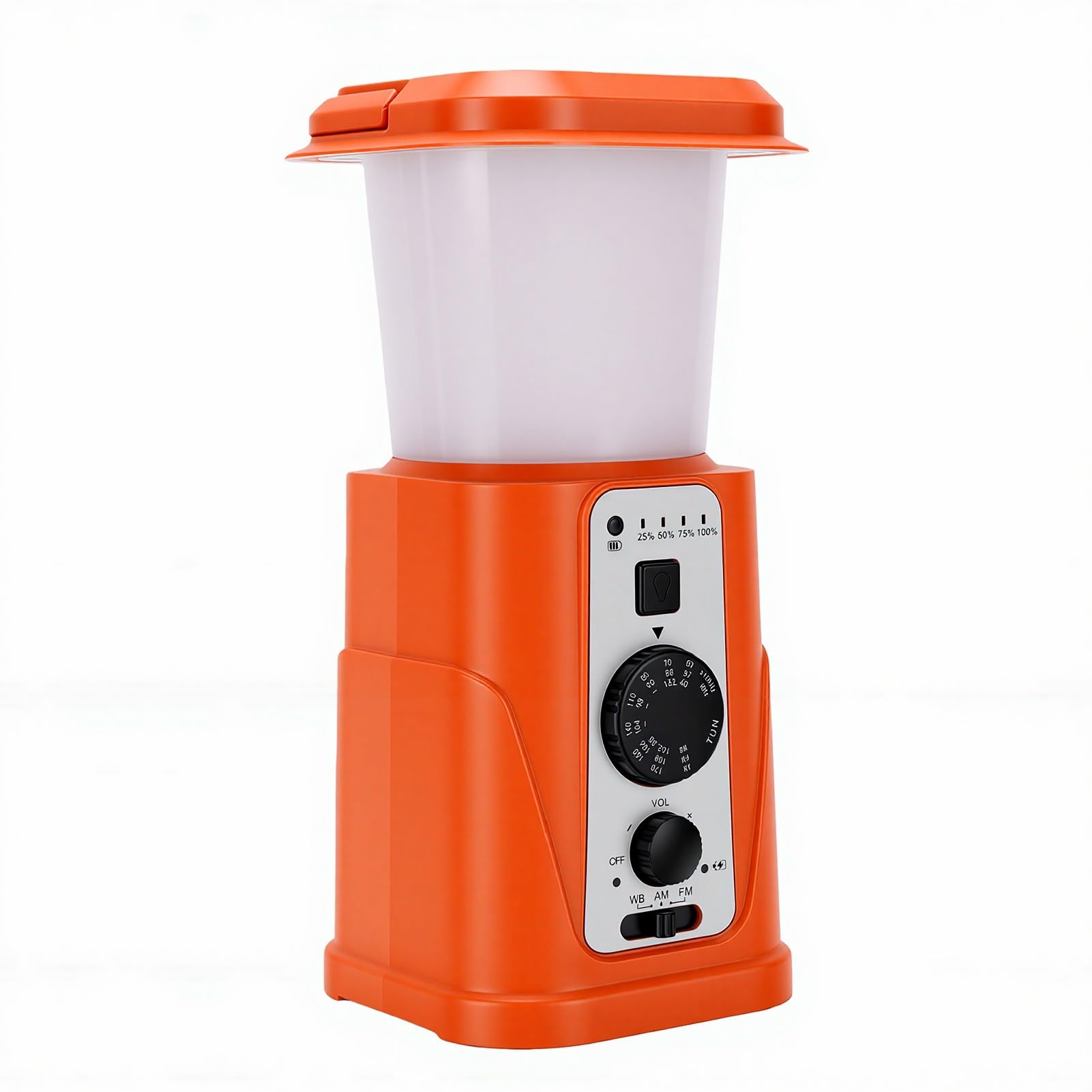 Wakects Solar-Camping-Laterne, ABS-PP-Campingleuchte mit 10000 MAh Power Bank, Handkurbel, USB C, Wiederaufladbar, 7 Lichtmodi, 40 Stunden für Notfall-Camping, Wandern