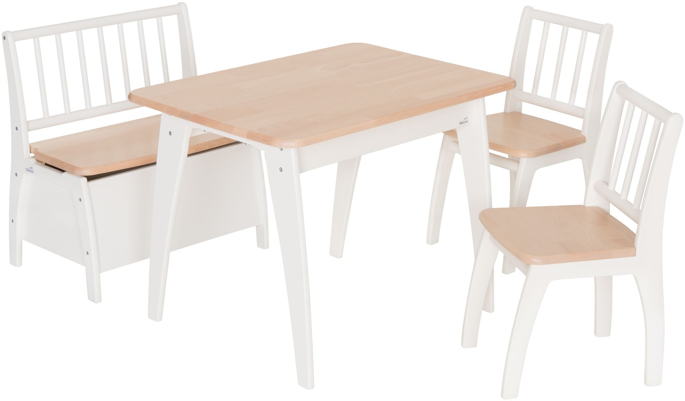 Geuther 2520 BT Bambino - Banc Coffre En Bois Avec Système De Frein, Hauteur 32 Cm Multicolore