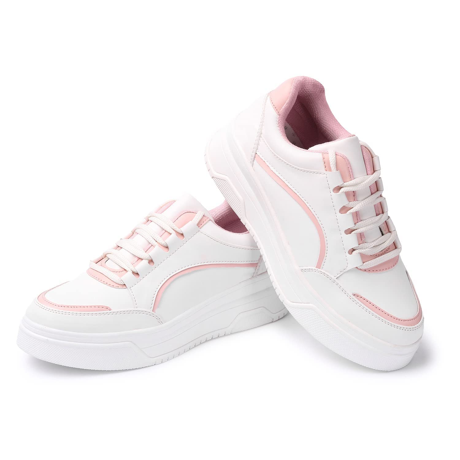 Bella Toes Women White Black Casual Shoes Sneakers_510 (B08KTQCKG5) Amazon Price History, Amazon Price Tracker