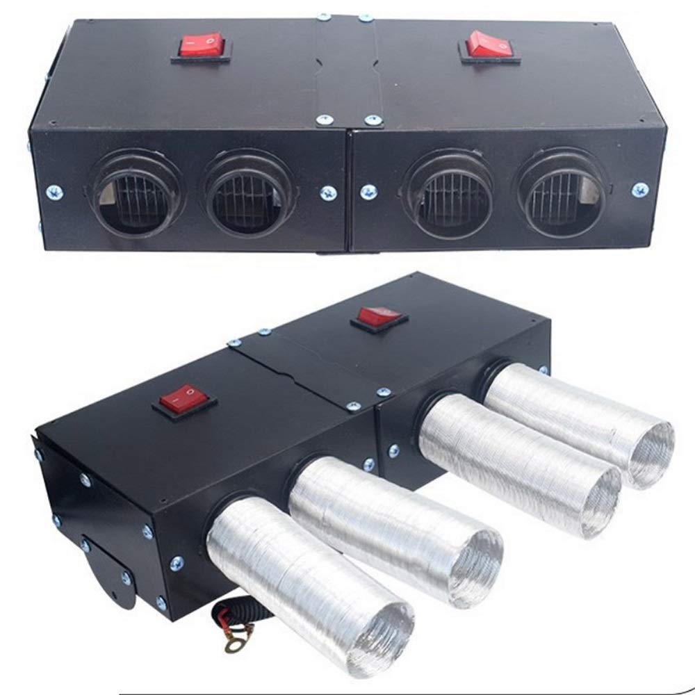 Kit de chauffage de voiture Riloer dégivrage de ventilateur de chauffage rapide haute puissance dégivreur pour pare-brise d'automobile dégivreur de pare-brise d'hiver 24 V 500 W