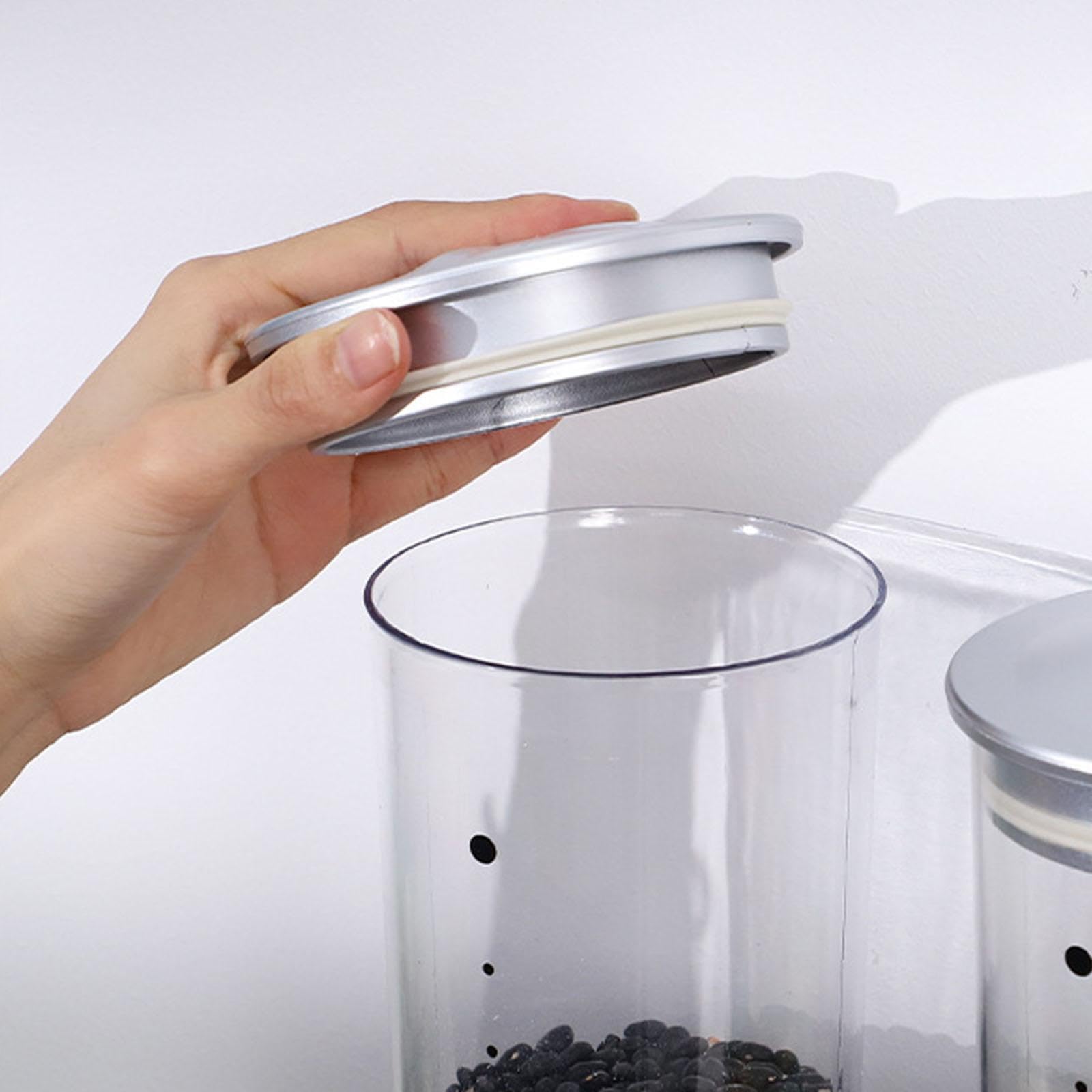 Distributore di cereali e snack per bancone da cucina, contenitore che eroga comodamente più alimenti secchi con tripla funzione di controllo, distributore di cibo Per