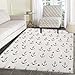 Produktbild Big deer Anchor Non Slip Rugs Anchors and Colored Hearts Sailor Holiday Escape Seaside Explore Life Door Mats for Inside Non Slip Backing 4'x5' Eggshell Charcoal Grey