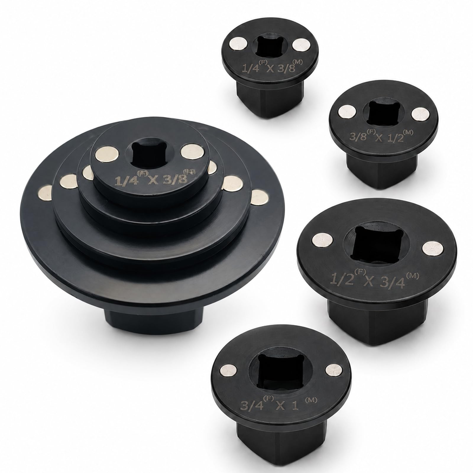 Ligynotu 4Pcs Low Profile Impact Socket Adapter Set for Automotive DIY