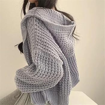 Generic Short Hooded Cardigans Women Autumn Winter Hollow