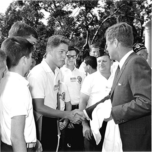 Bill Clinton Meeting President John F Kennedy JFK Photo Art Iconic American Photos Artwork 8x8