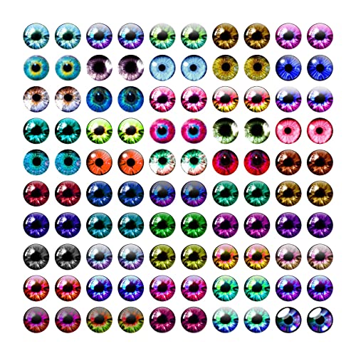 Image of 100PCS Eyes Glass Cabochon for Clay Doll Making Sculptures Props Craft DIY Findings Jewelry Making Christmas Gift