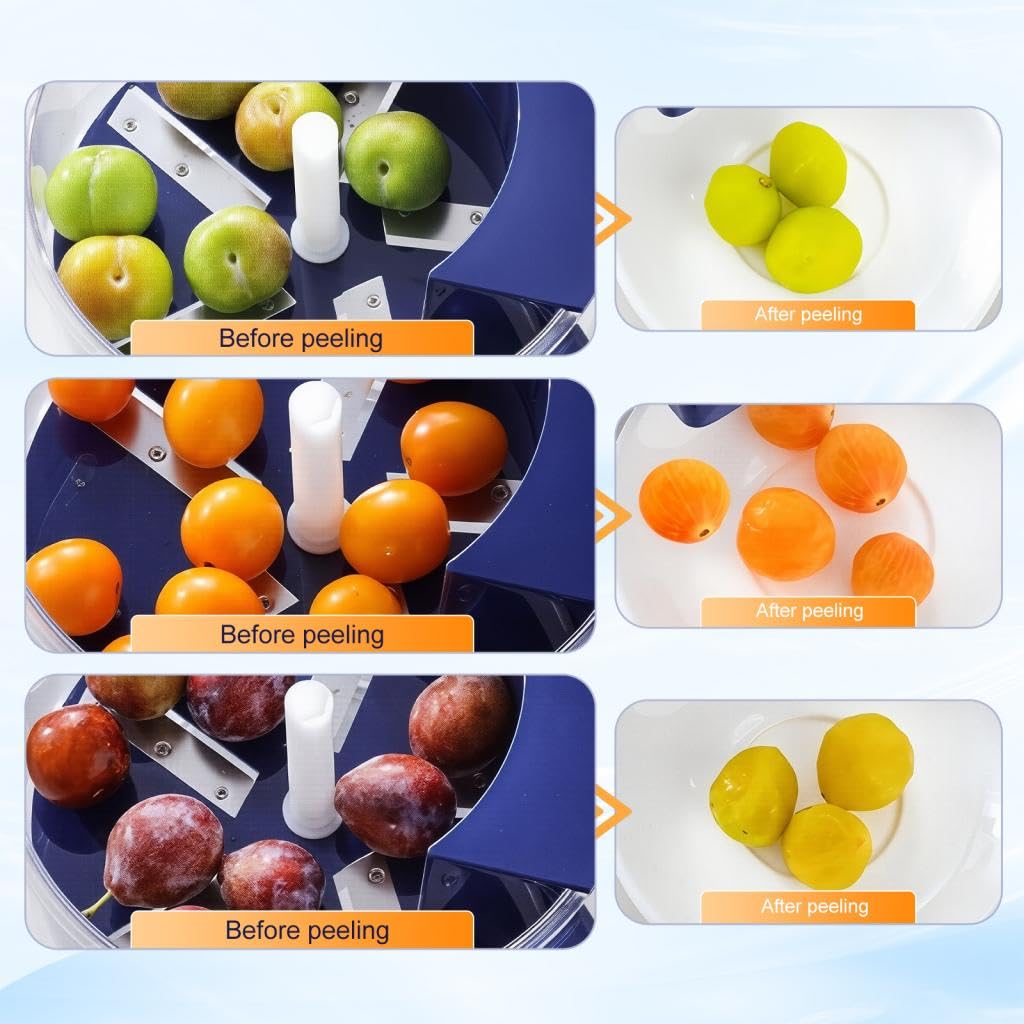 Sharplace Éplucheur de fruits automatique et créatif pour adultes, appareil électrique pour éplucher les raisins, idéal pour les, les