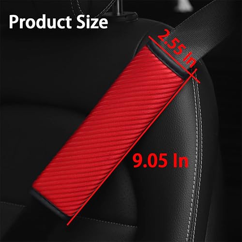 Miniatura 8 de AUCELI 2 fundas para cinturón de seguridad para automóvil, correas transpirables para cinturón de seguridad que ayudan a proteger tu cuello, para