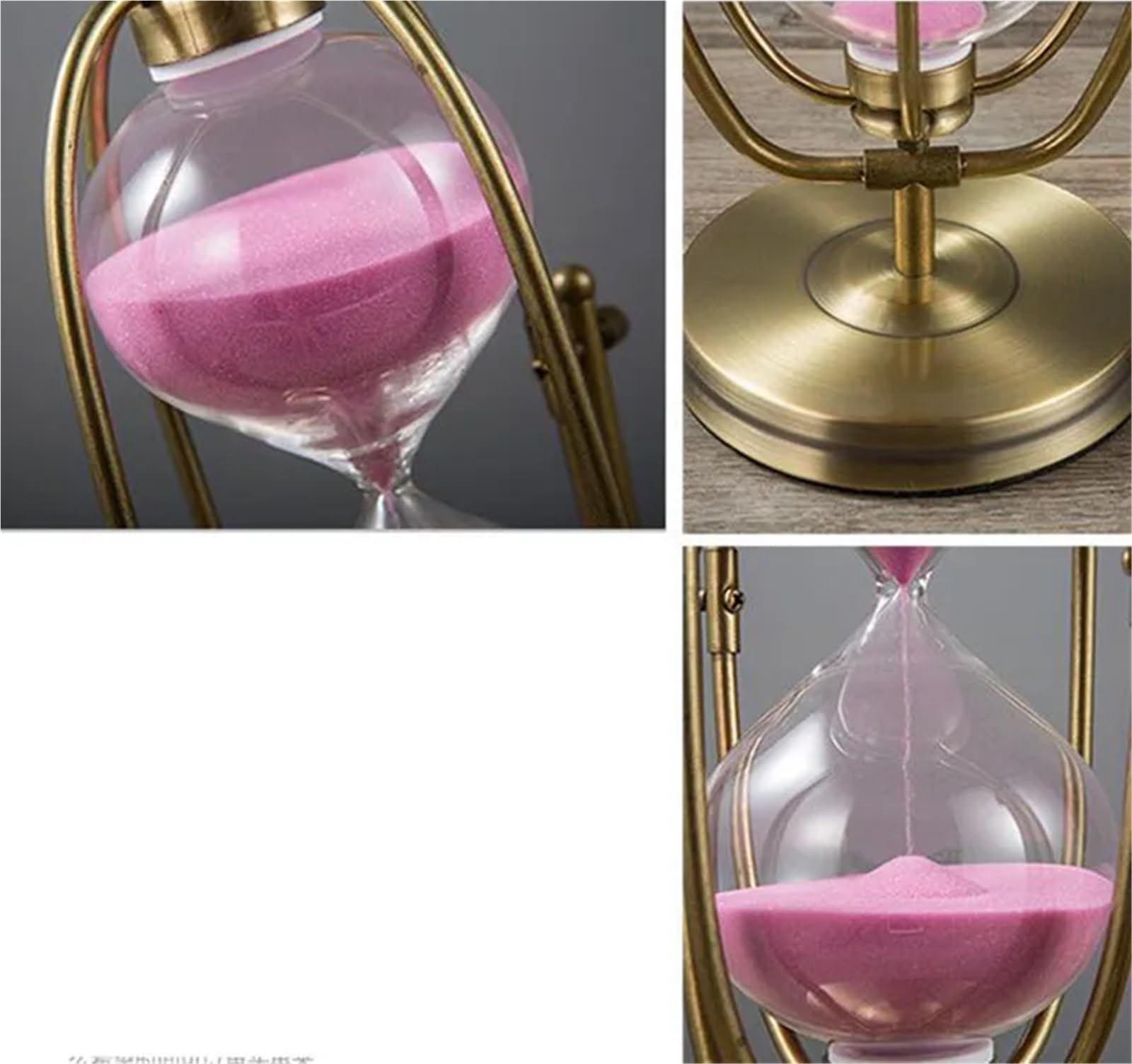 Reloj de Arena Giratorio de Metal para decoración de Sala de Estar.
