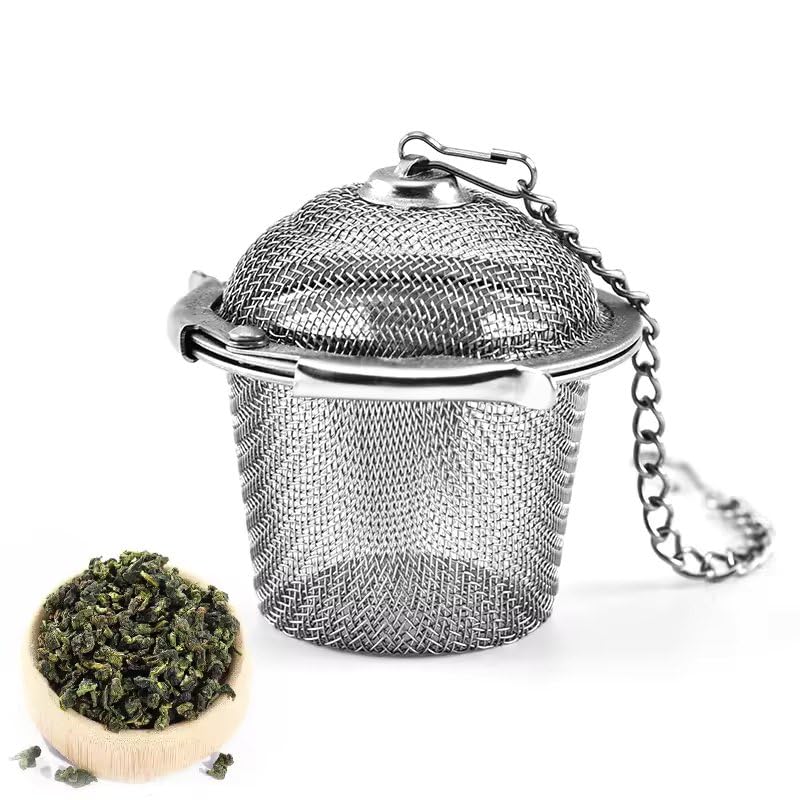 MobFest® Stainless Steel Tea Infuser for Loose Leaf Tea Brewing | Durable Mesh Strainer with Chain and Hook | Rust-Free Tea Steeper for Herbal, Black Tea Locking Infuser Basket (2) (B0D31HM6SL) Amazon Price History, Amazon Price Tracker