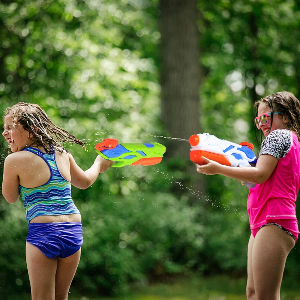 MOZOOSON Pistolets à Eau Jouet d'été pour Enfants, 3 x 300ML Water Gun avec 8-10M Longue Distance, Garçons Filles Adultes Jeu de Plein Air Jouets pour Piscine Plage Patio