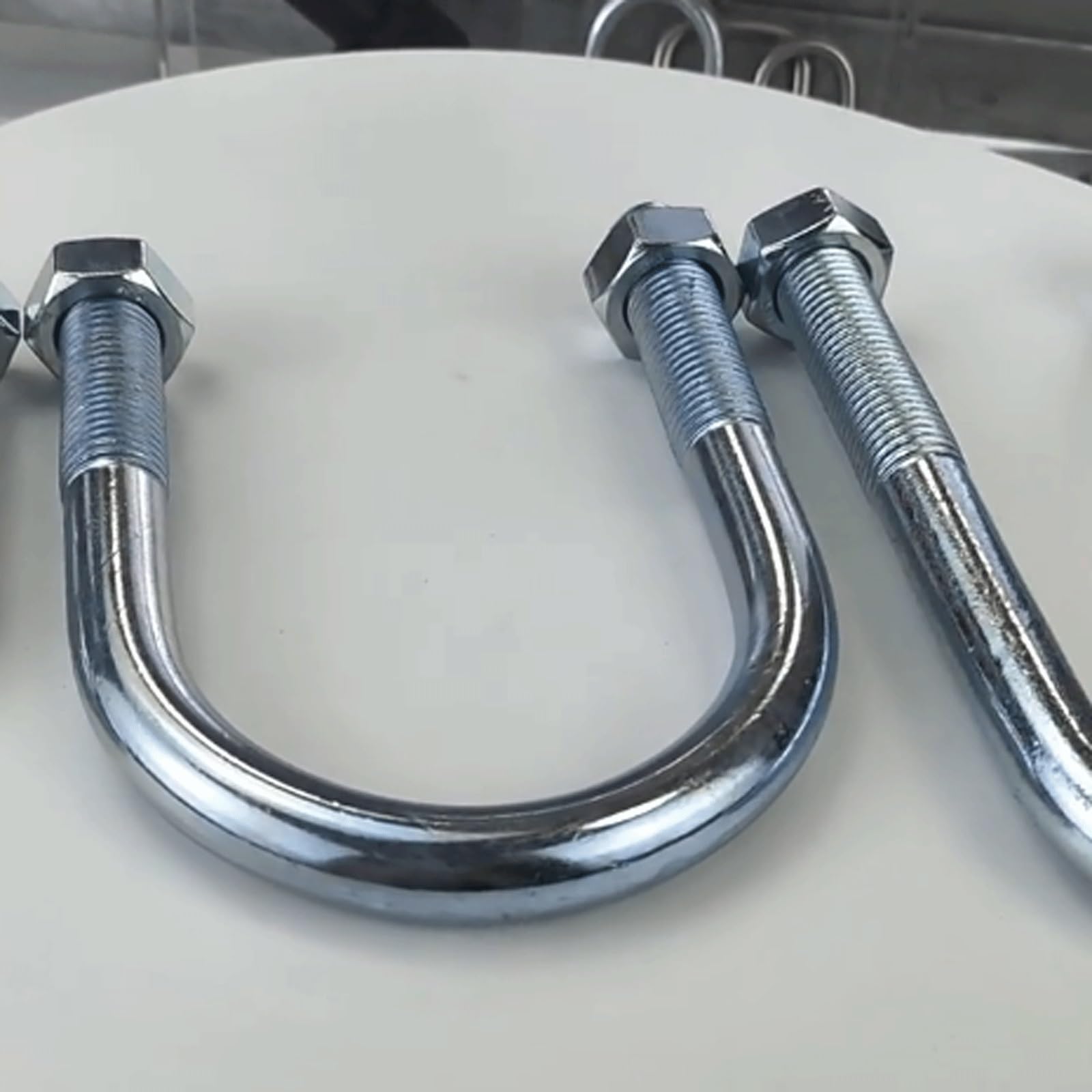 Bulloni a U in acciaio inossidabile, Bulloni a U M16 zincati con dadi argento dimensioni multiple(M16*106 * 161)