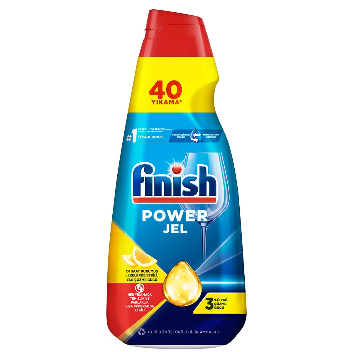 Finish Hepsi Bir Arada Jel Bulaşık Makinesi Deterjanı 1000 ml Limonlu
