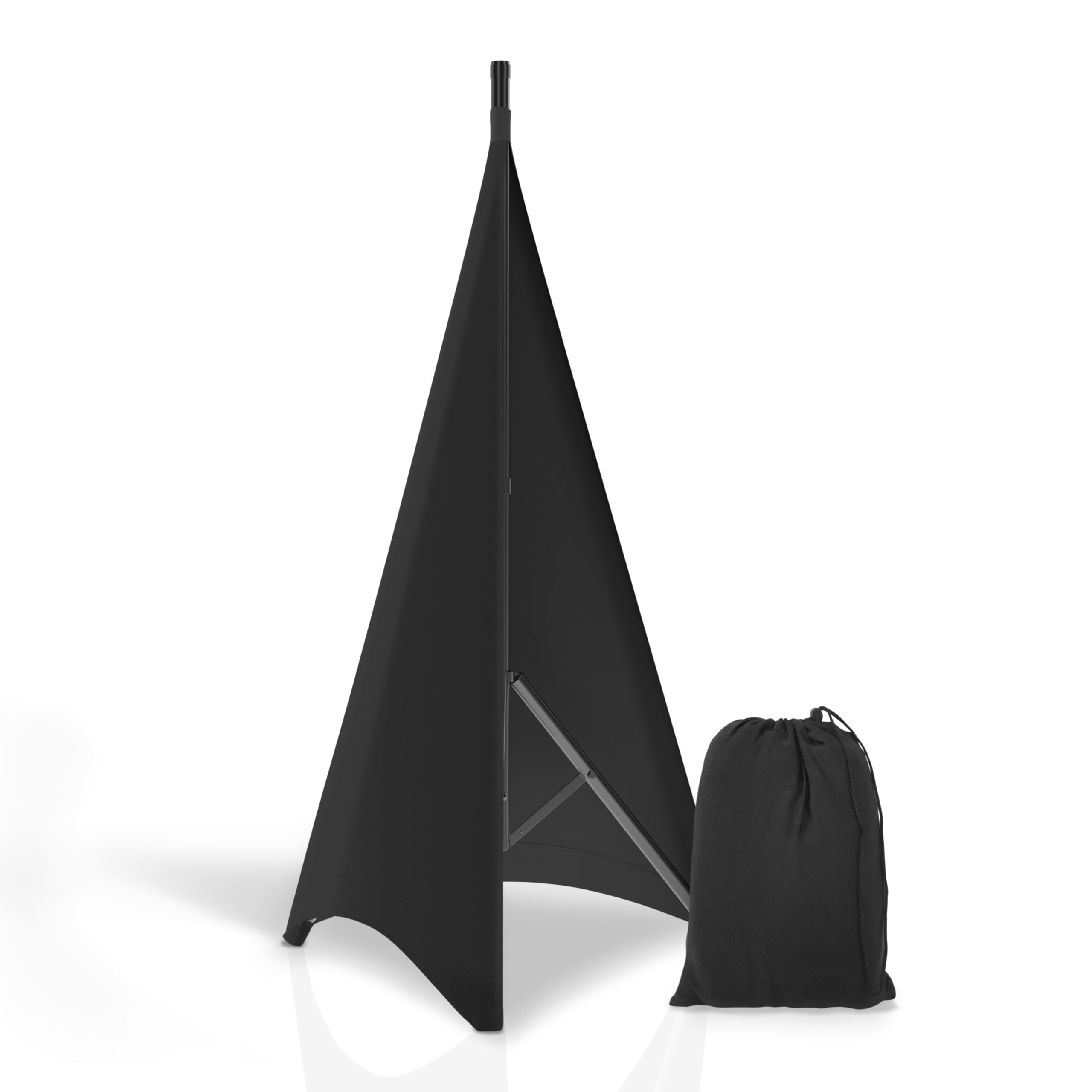 Pyle PSCRIM2B Universal Lighting Tripod Stand Scrim 2-Sided Tripod Speaker Stand Stretch Cover Black